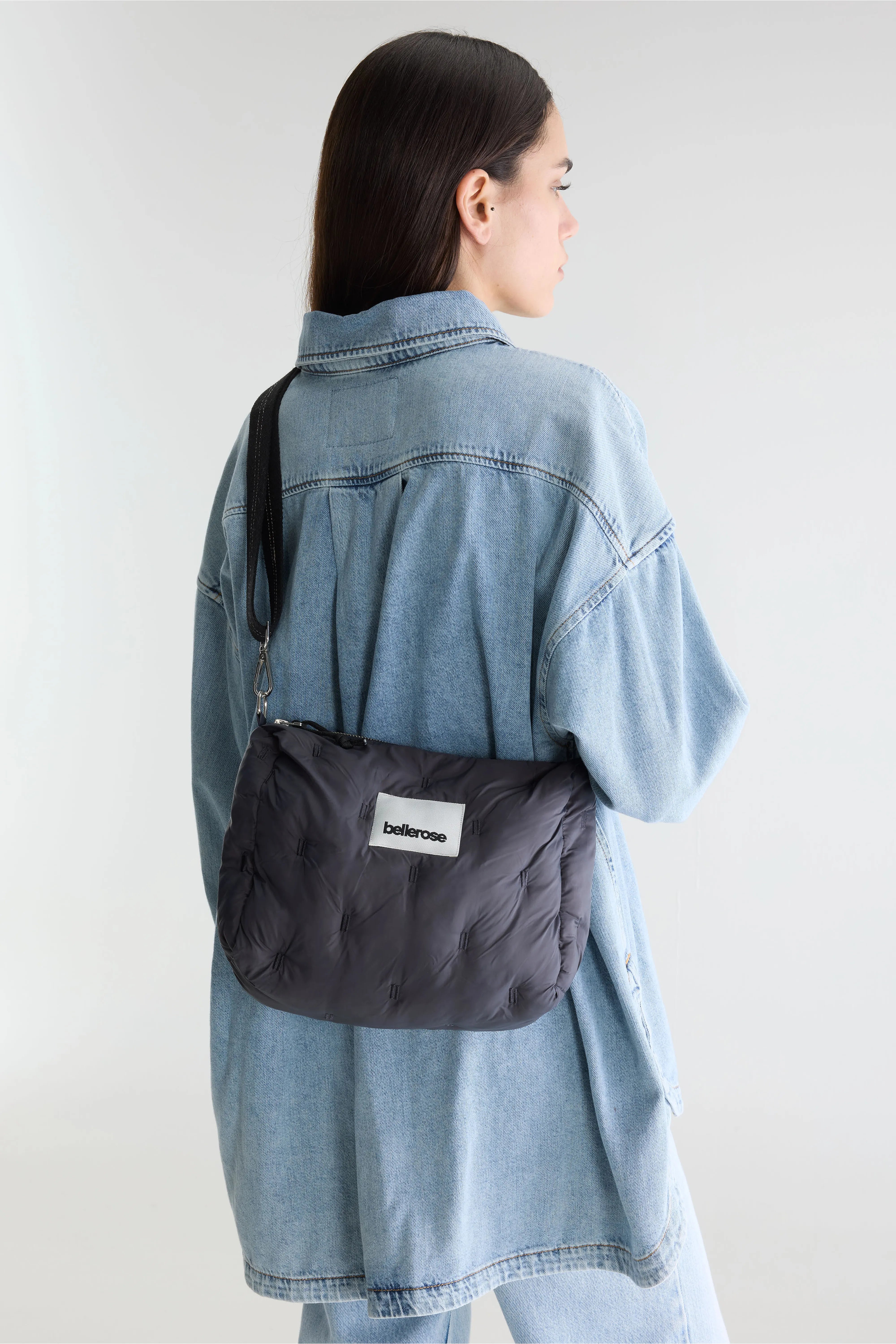 Hobel Crossbody Tas - Black sand Voor Dames | Bellerose