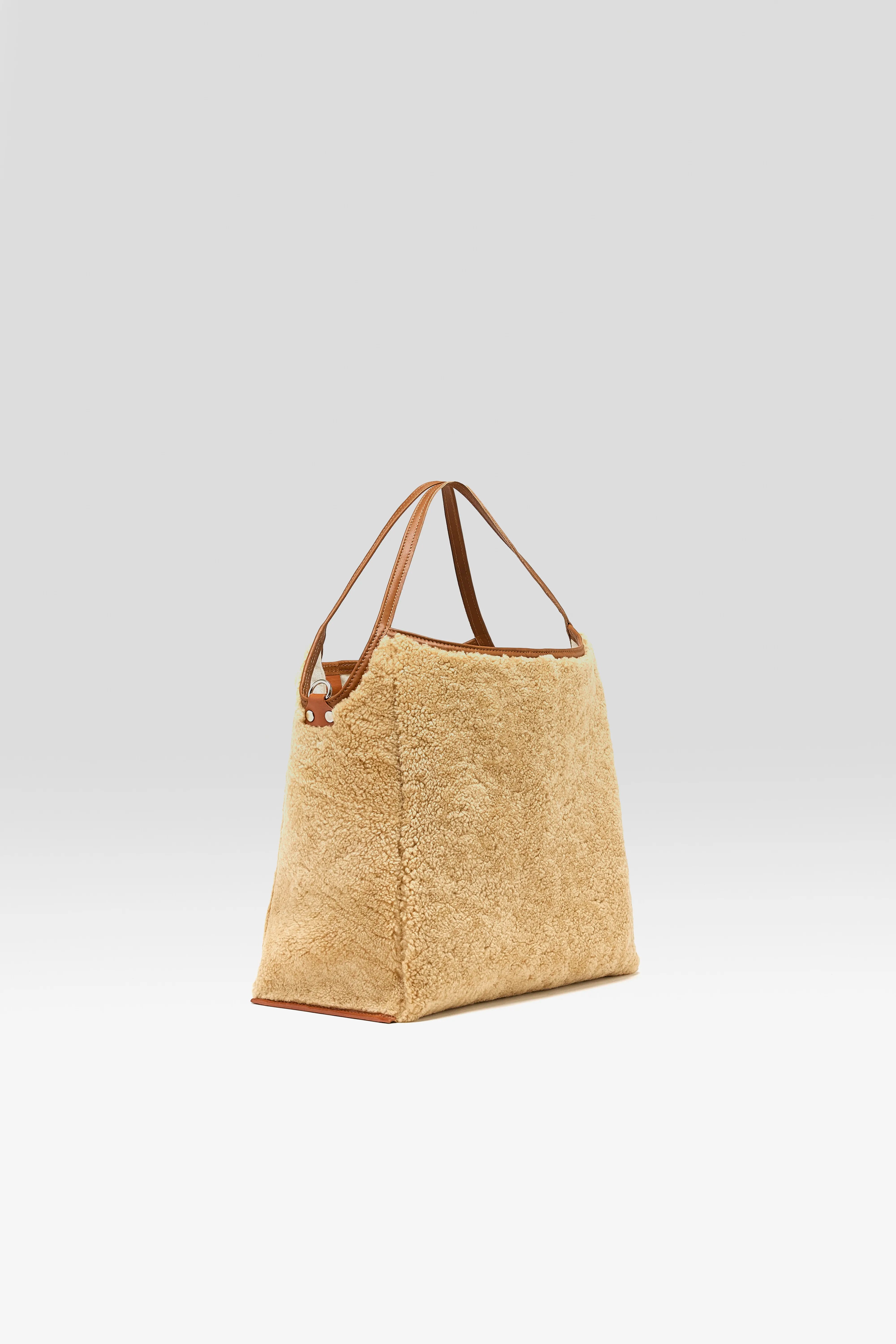 Sing Shearling Handtas - Cognac / Savanna Voor Dames | Bellerose