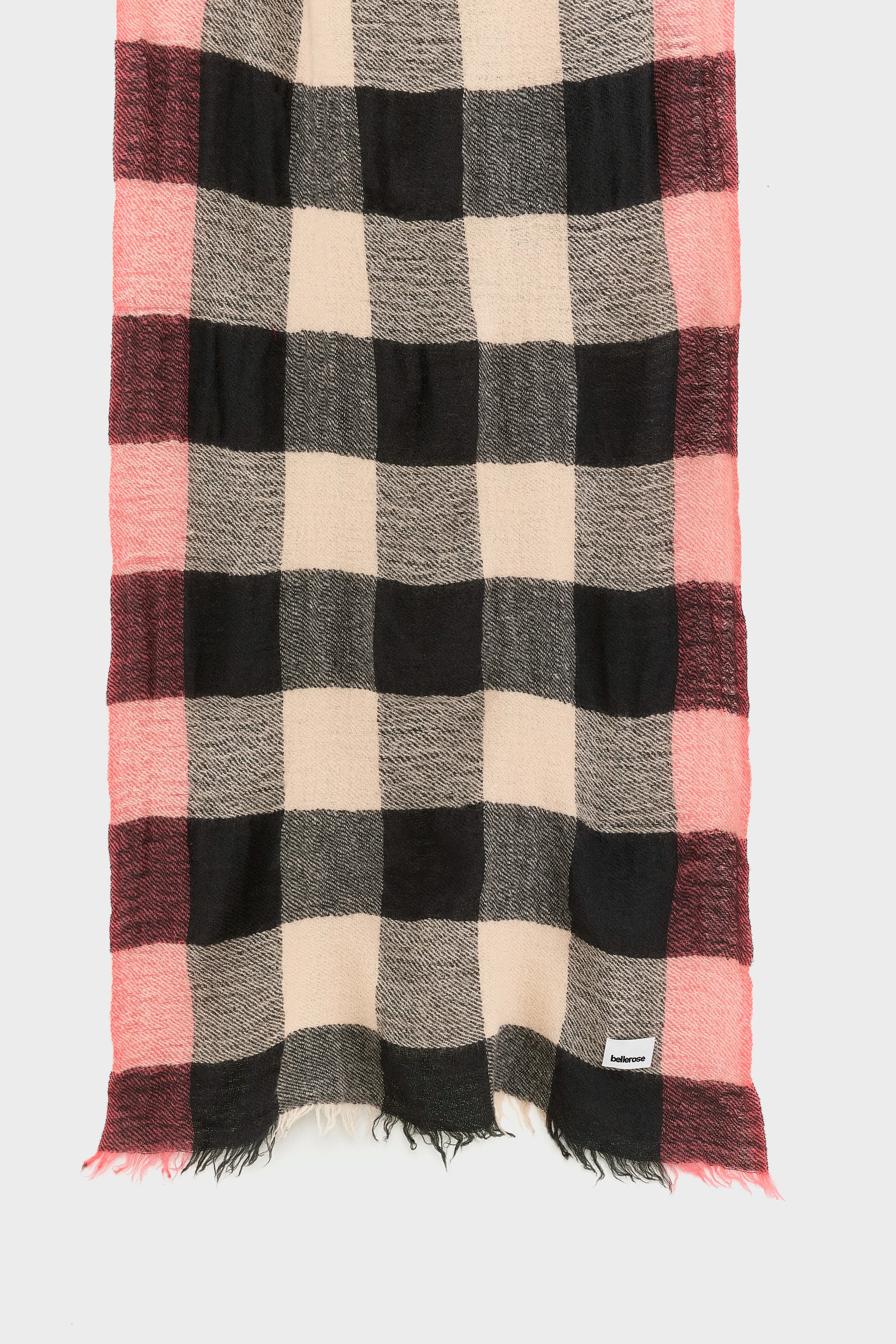 Écharpe À Carreaux Sidor - Candy / Jet set / Smoke grey Pour Femme | Bellerose