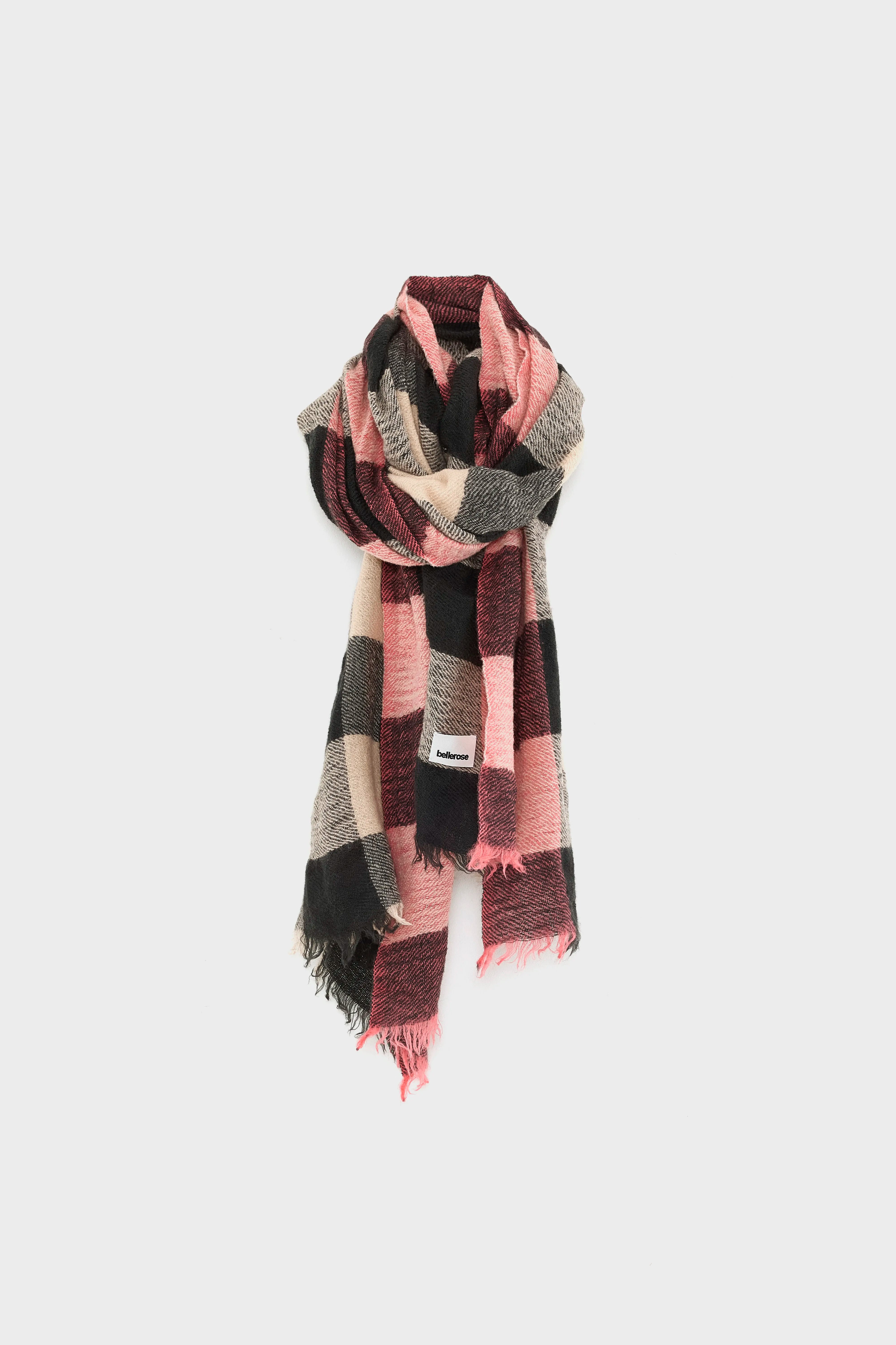 Écharpe À Carreaux Sidor - Candy / Jet set / Smoke grey Pour Femme | Bellerose