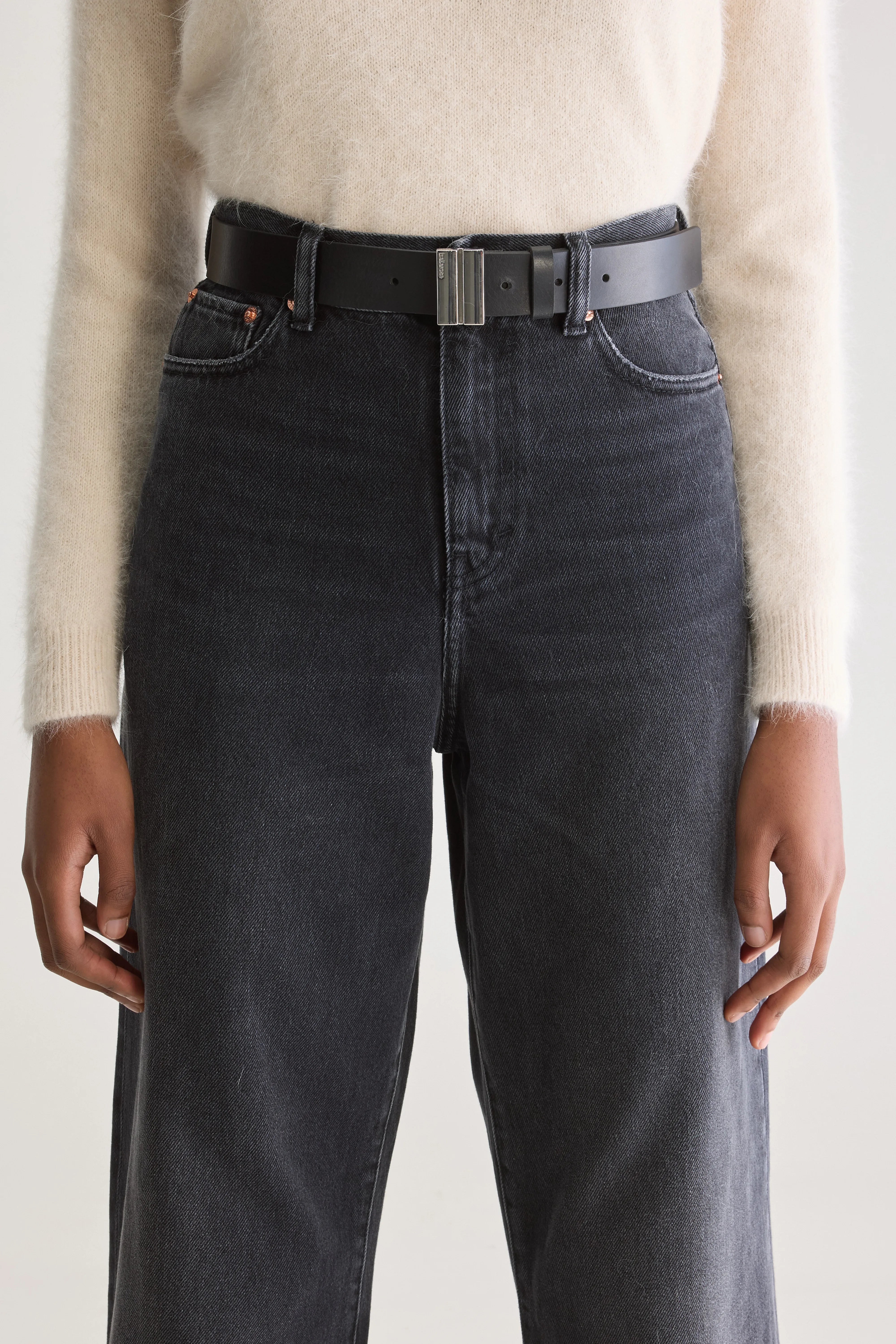Sony Zwarte Leren Riem - Black Voor Dames | Bellerose