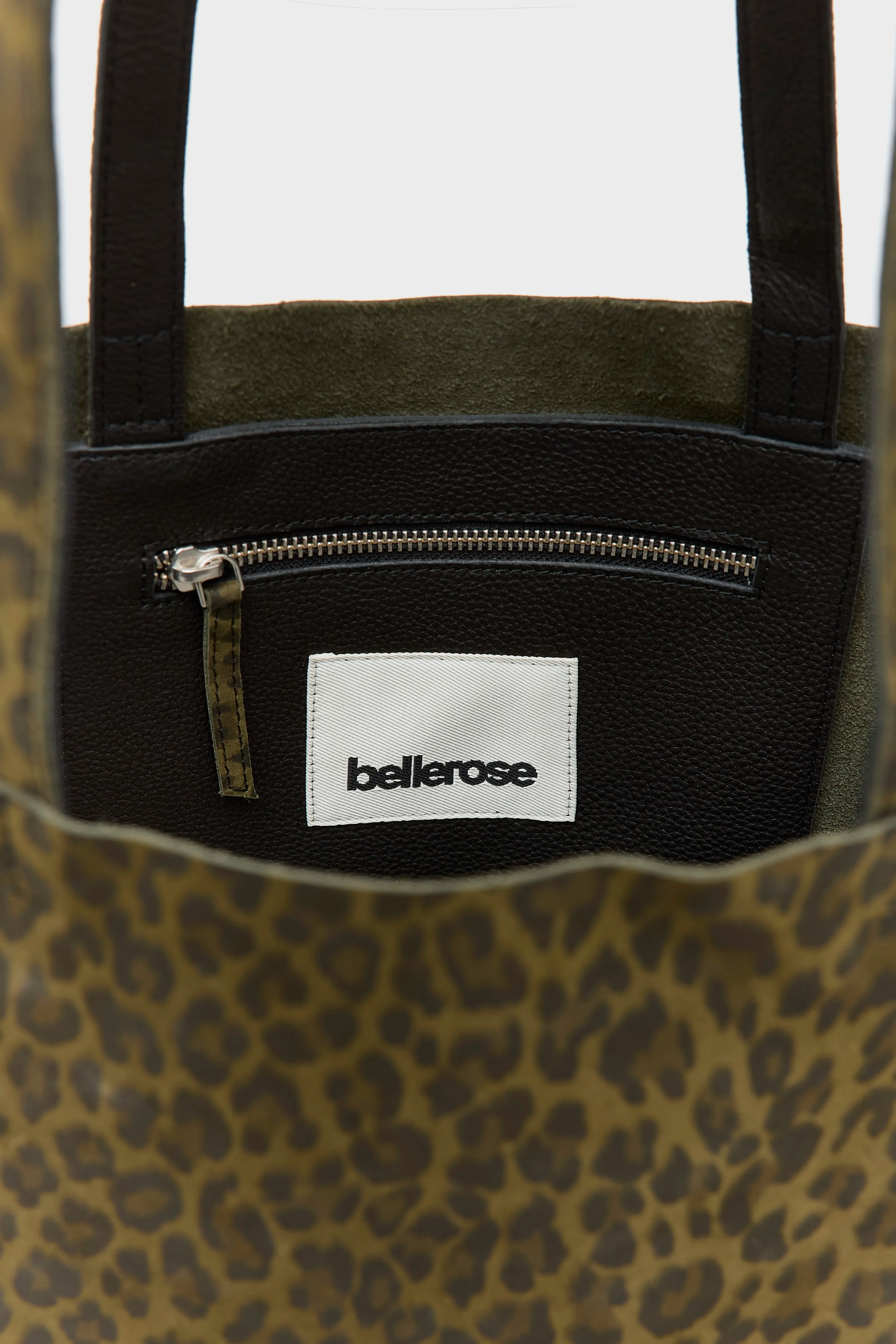 Nirya Luipaardprint Totebag - Dark roast / Forest Voor Dames | Bellerose