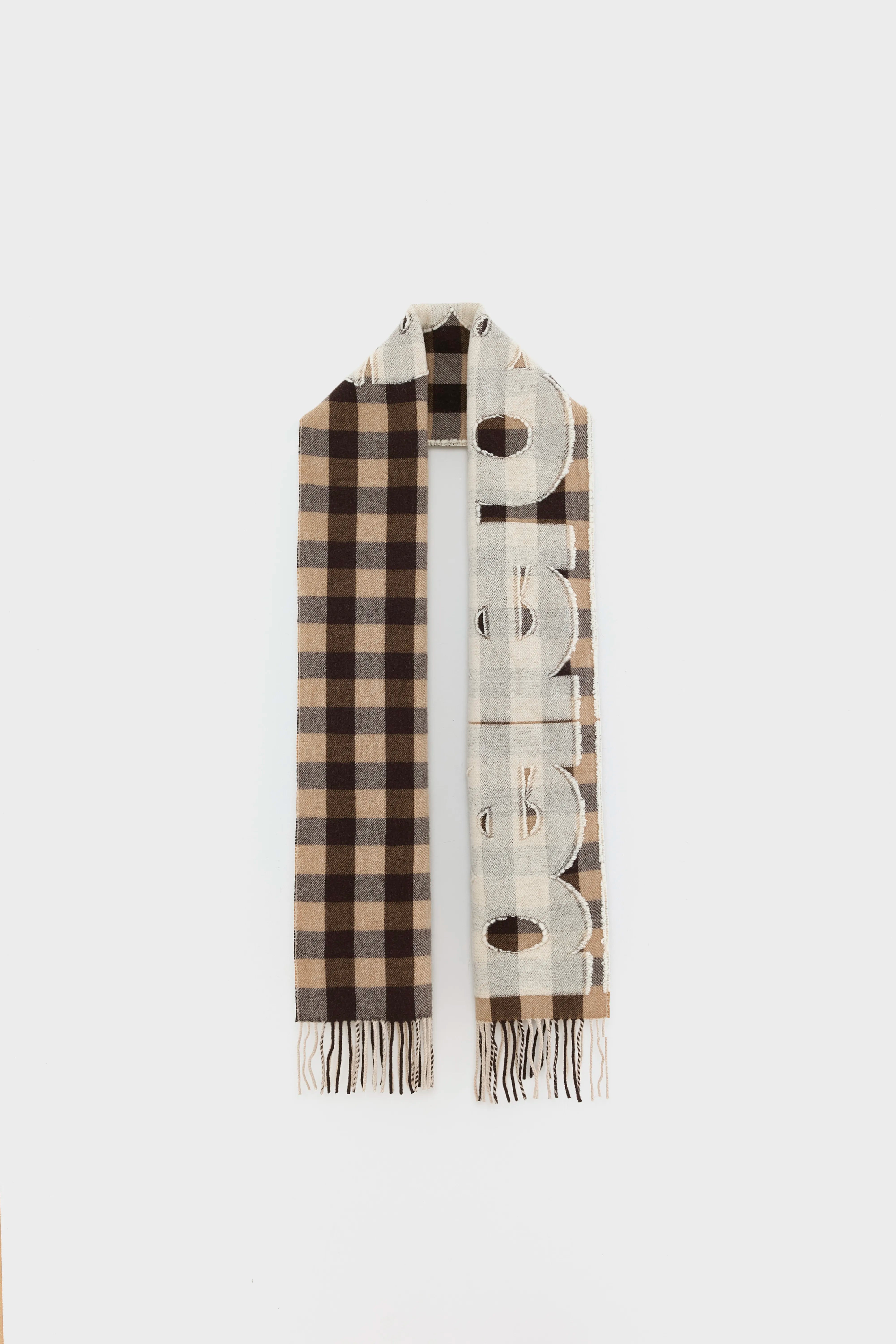 Écharpe En Tartan Mut - Butter / Dark roast / Stone Pour Femme | Bellerose