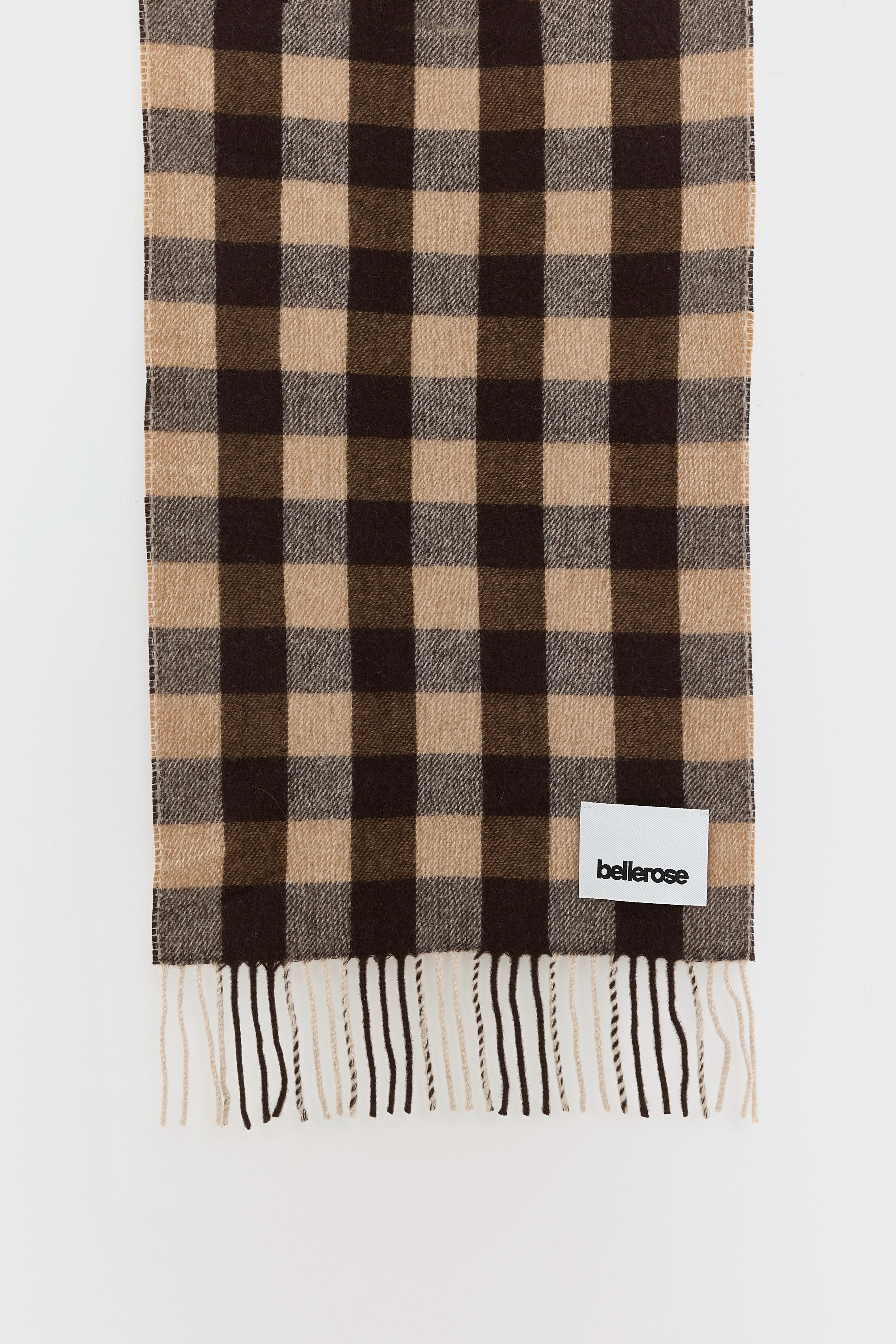 Écharpe En Tartan Mut - Butter / Dark roast / Stone Pour Femme | Bellerose