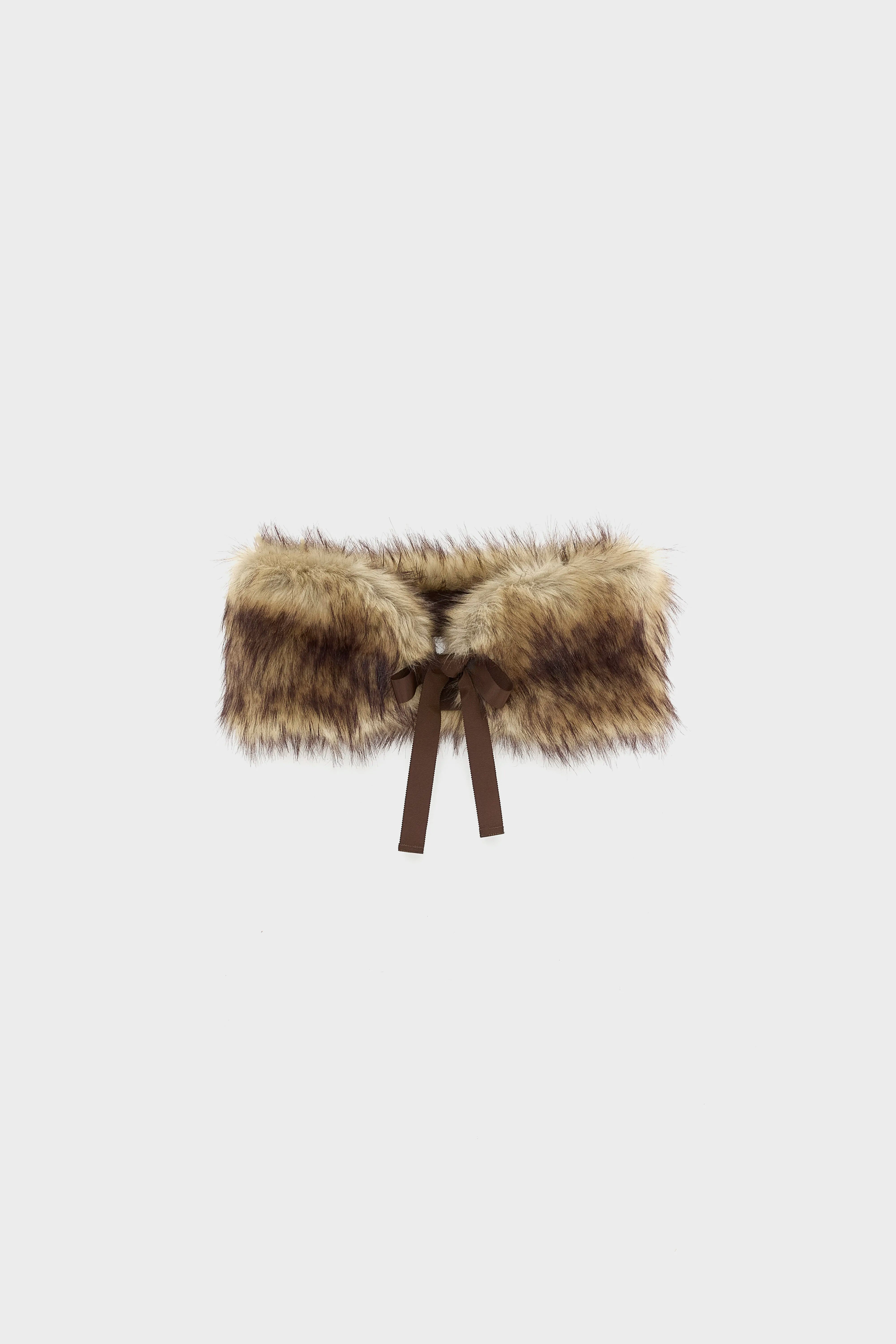 Holo Faux-fur Collar - Dark roast / Savanna For Women | Bellerose
