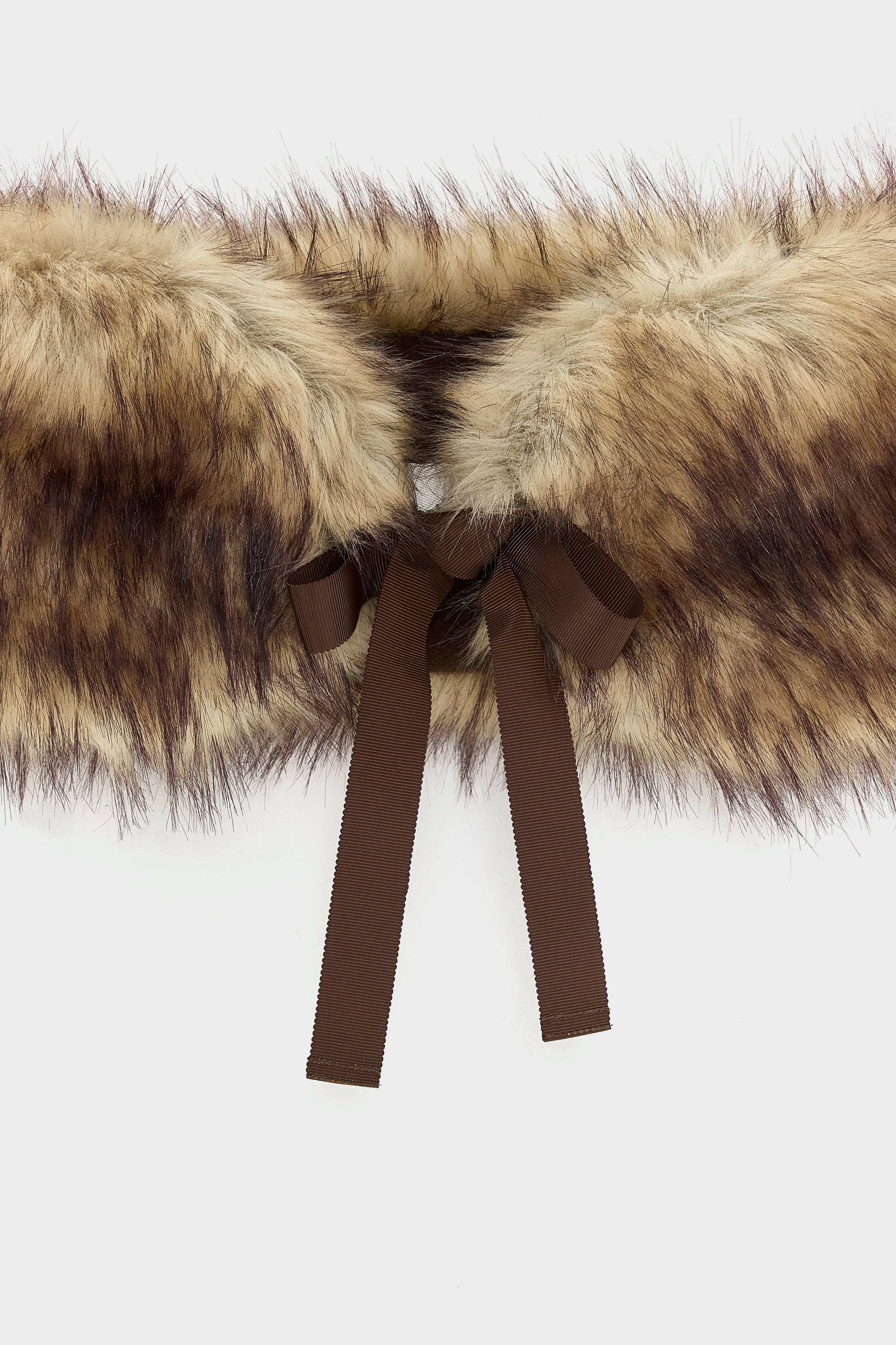 Holo Faux-fur Collar - Dark roast / Savanna For Women | Bellerose