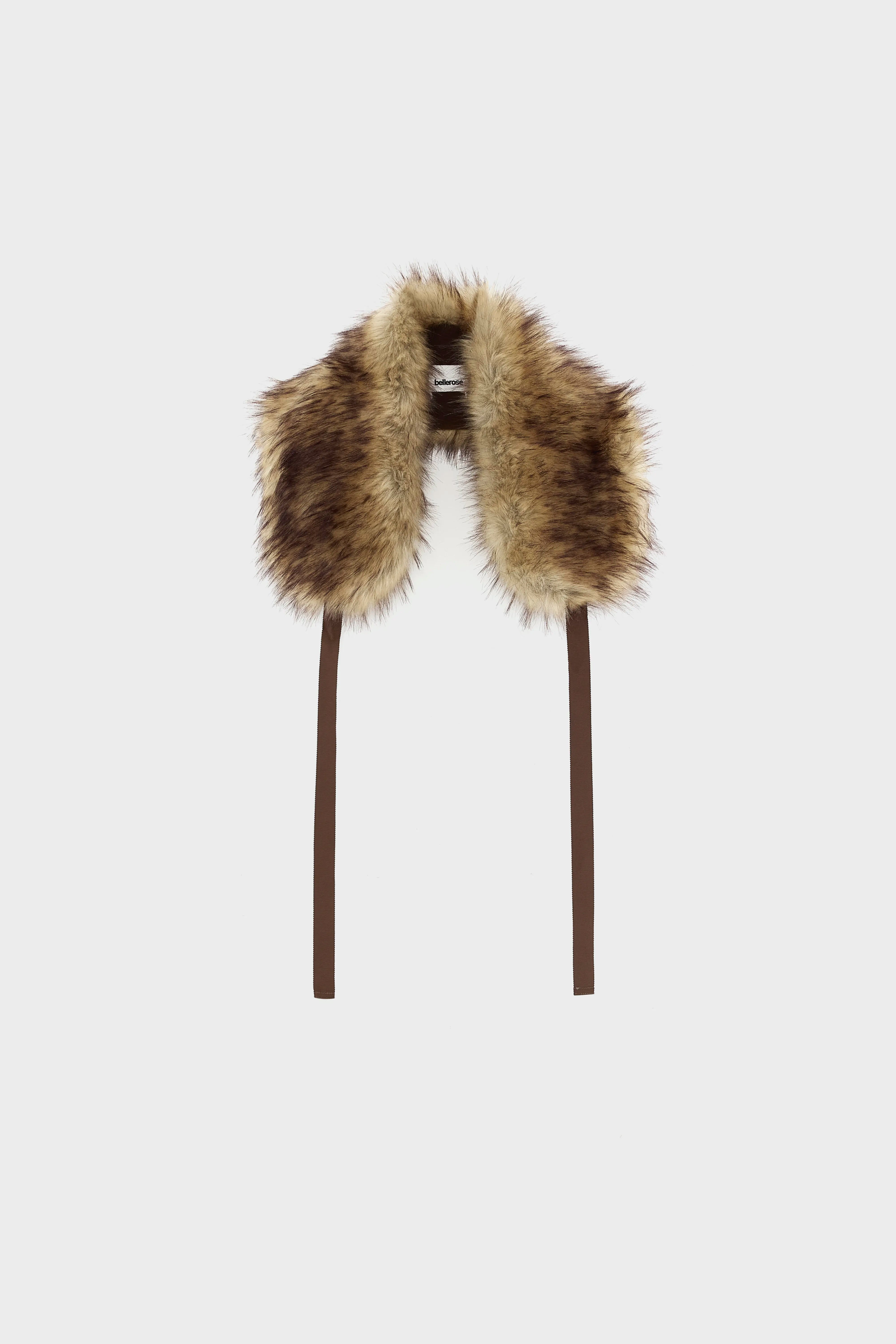 Holo Faux-fur Collar - Dark roast / Savanna For Women | Bellerose