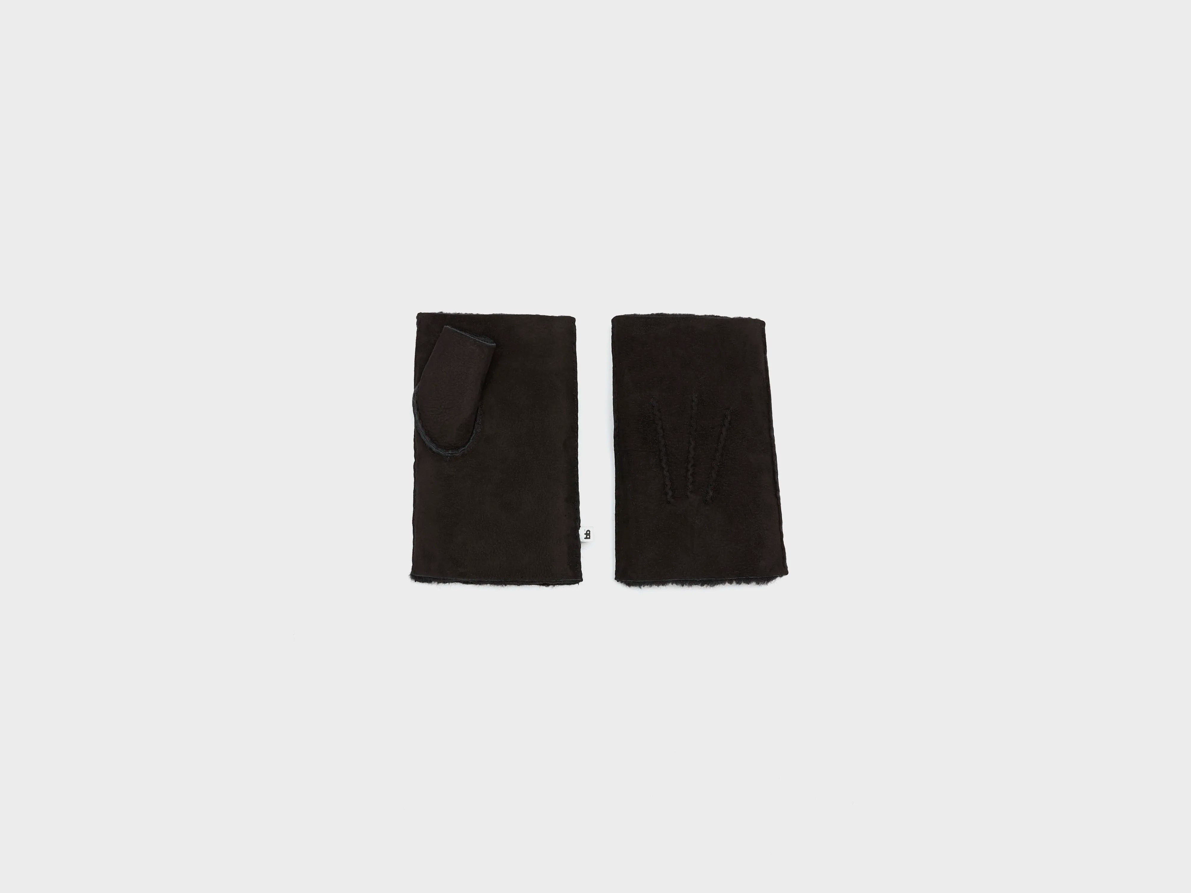 Gants en cuir Manhok (251 / W / BLACK)