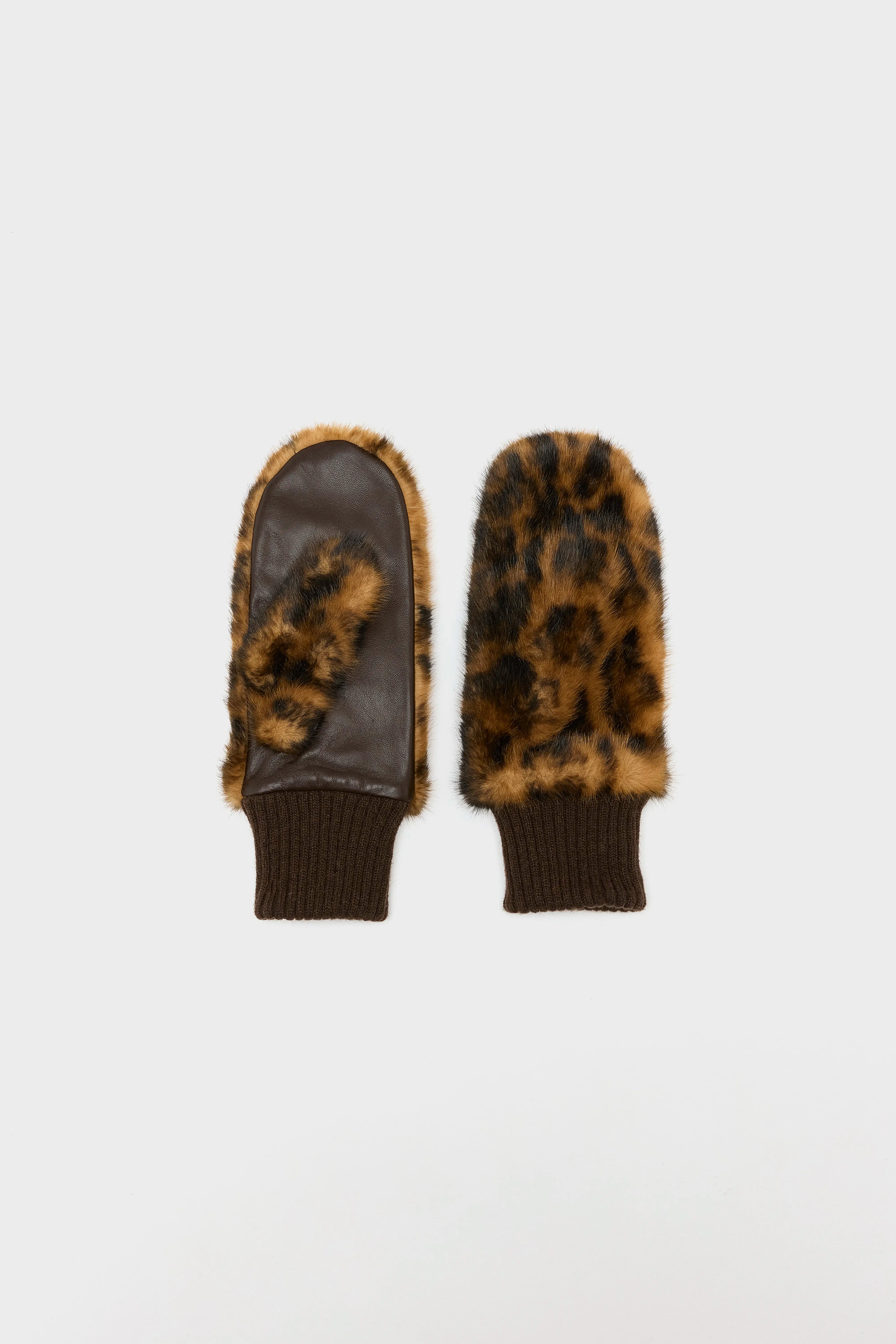 Moufles En Fausse Fourrure Madina - Black beauty / Coffee / Rubber Pour Femme | Bellerose