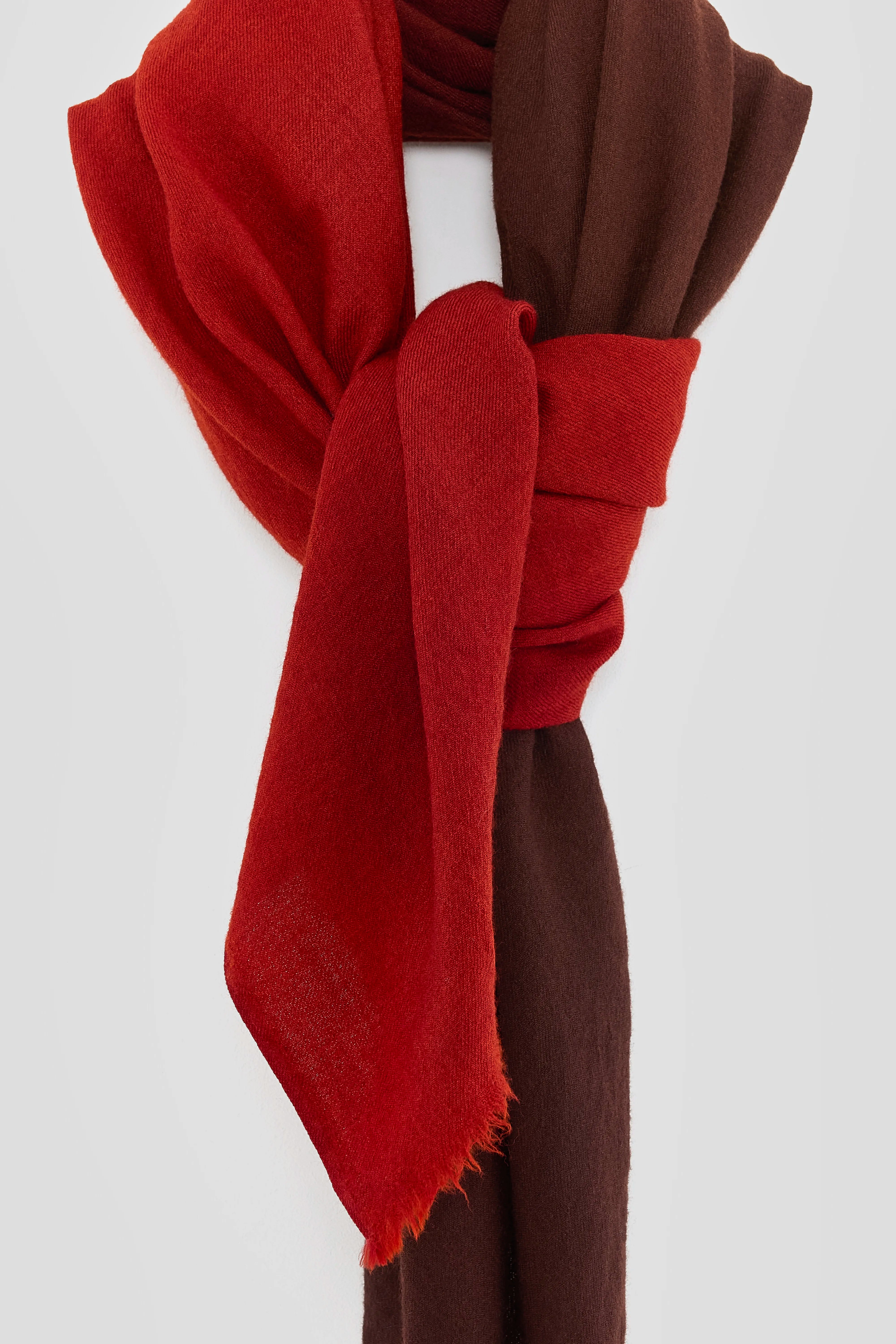Écharpe Carrée Seepy - Dark roast / Dried tomato Pour Femme | Bellerose