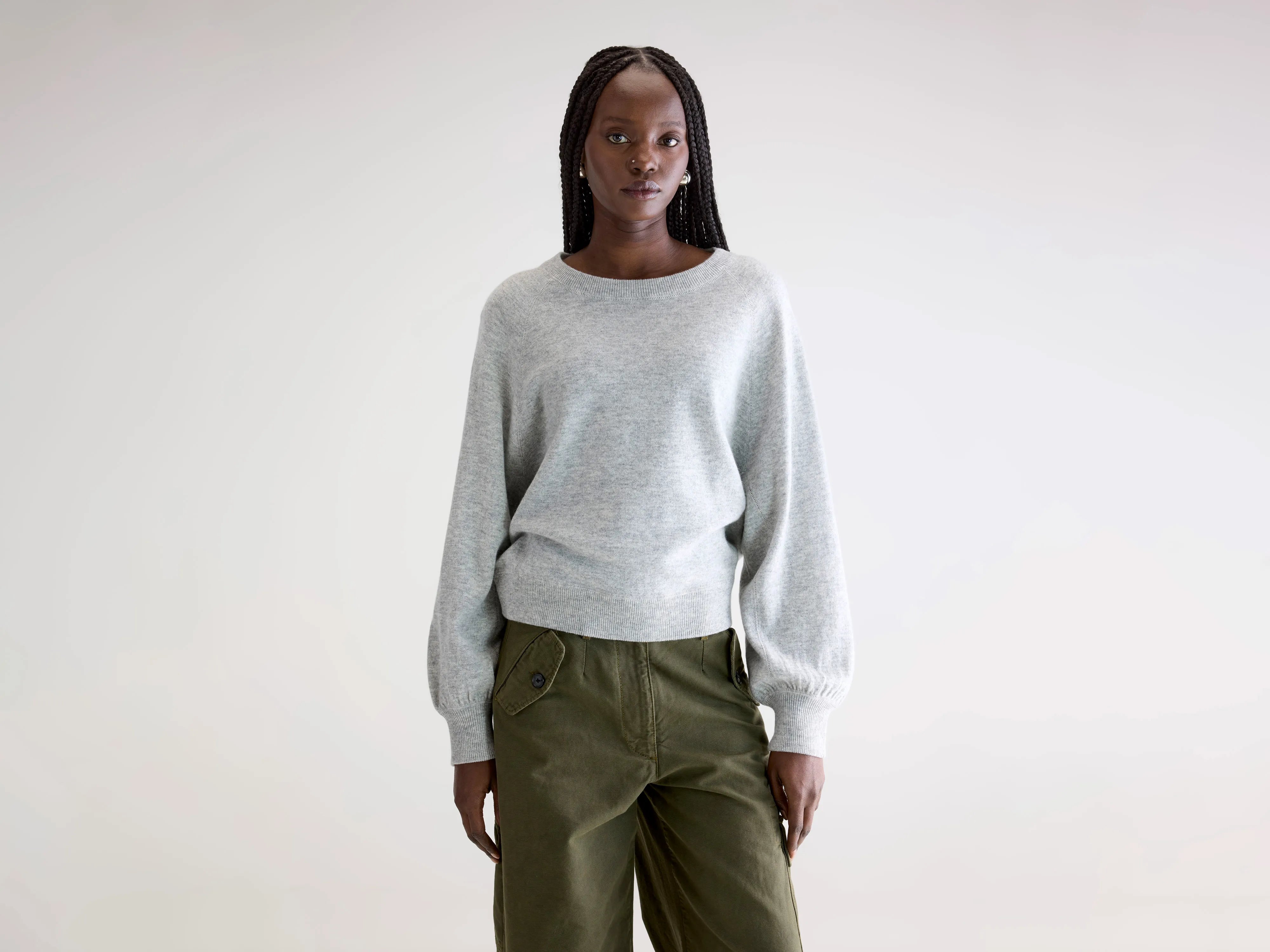 Spanne crewneck sweater (252 / W / LIGHT GREY)