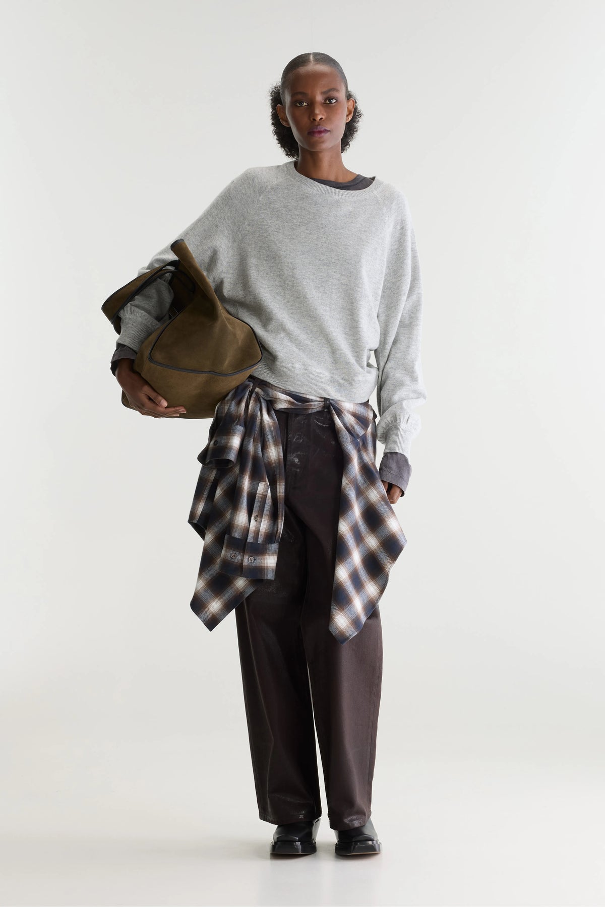 Pull Col Rond Spanne - Light grey Pour Femme | Bellerose