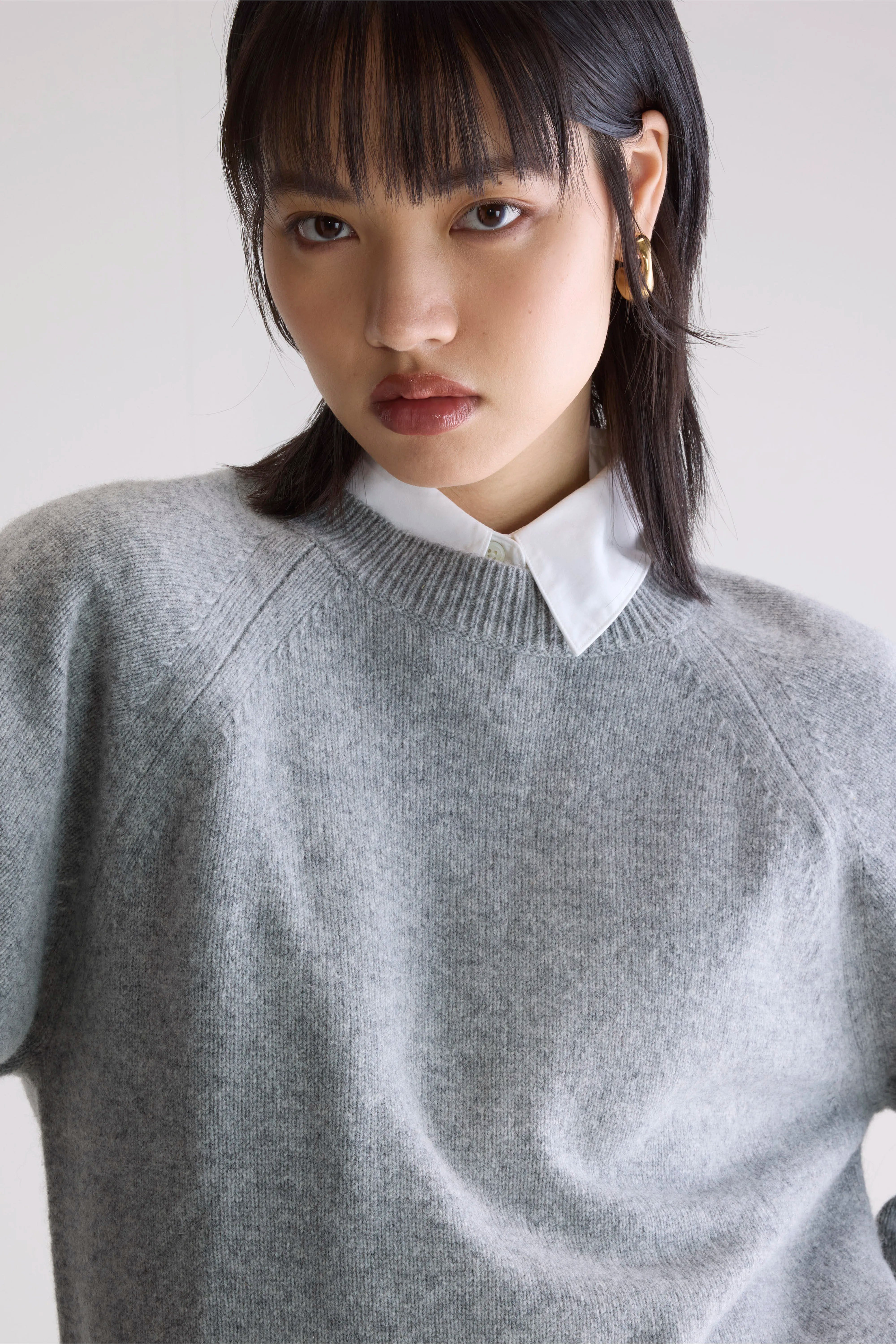 Pull Col Rond Ameka - H. grey Pour Femme | Bellerose
