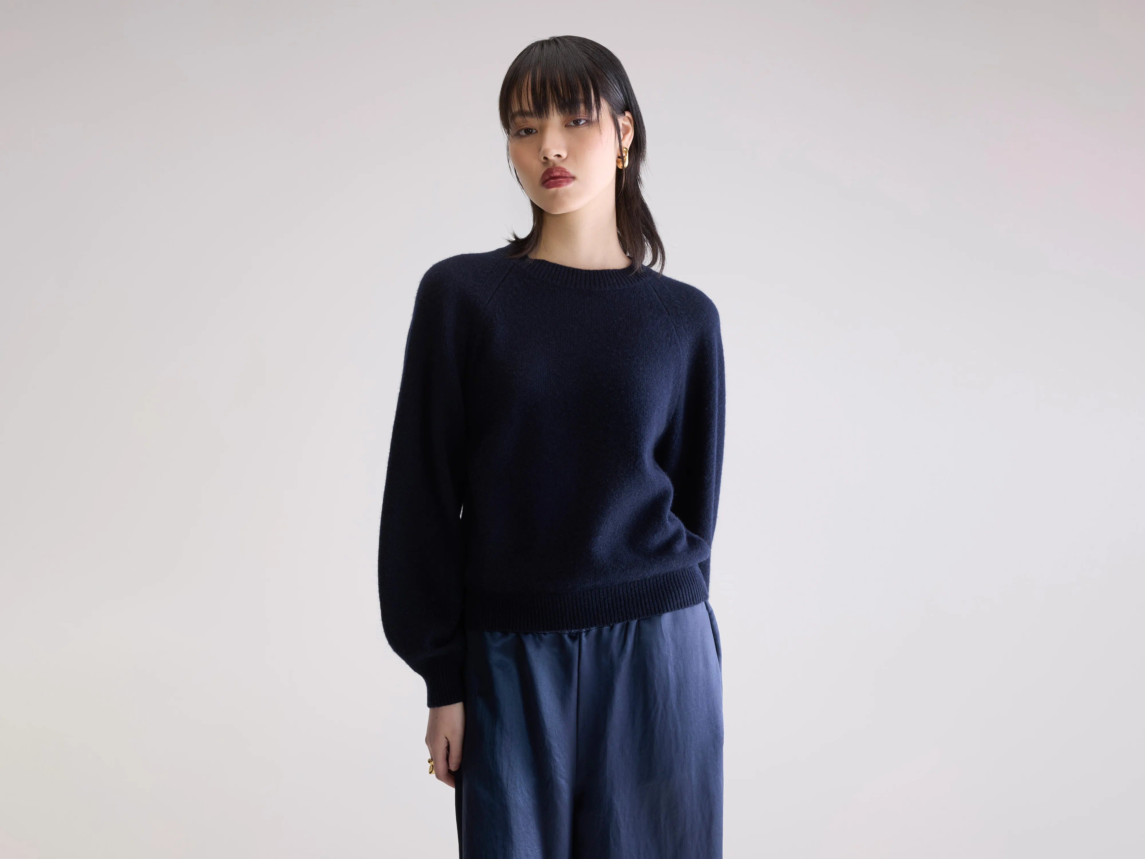Pull col rond Ameka (252 / W / NAVY)