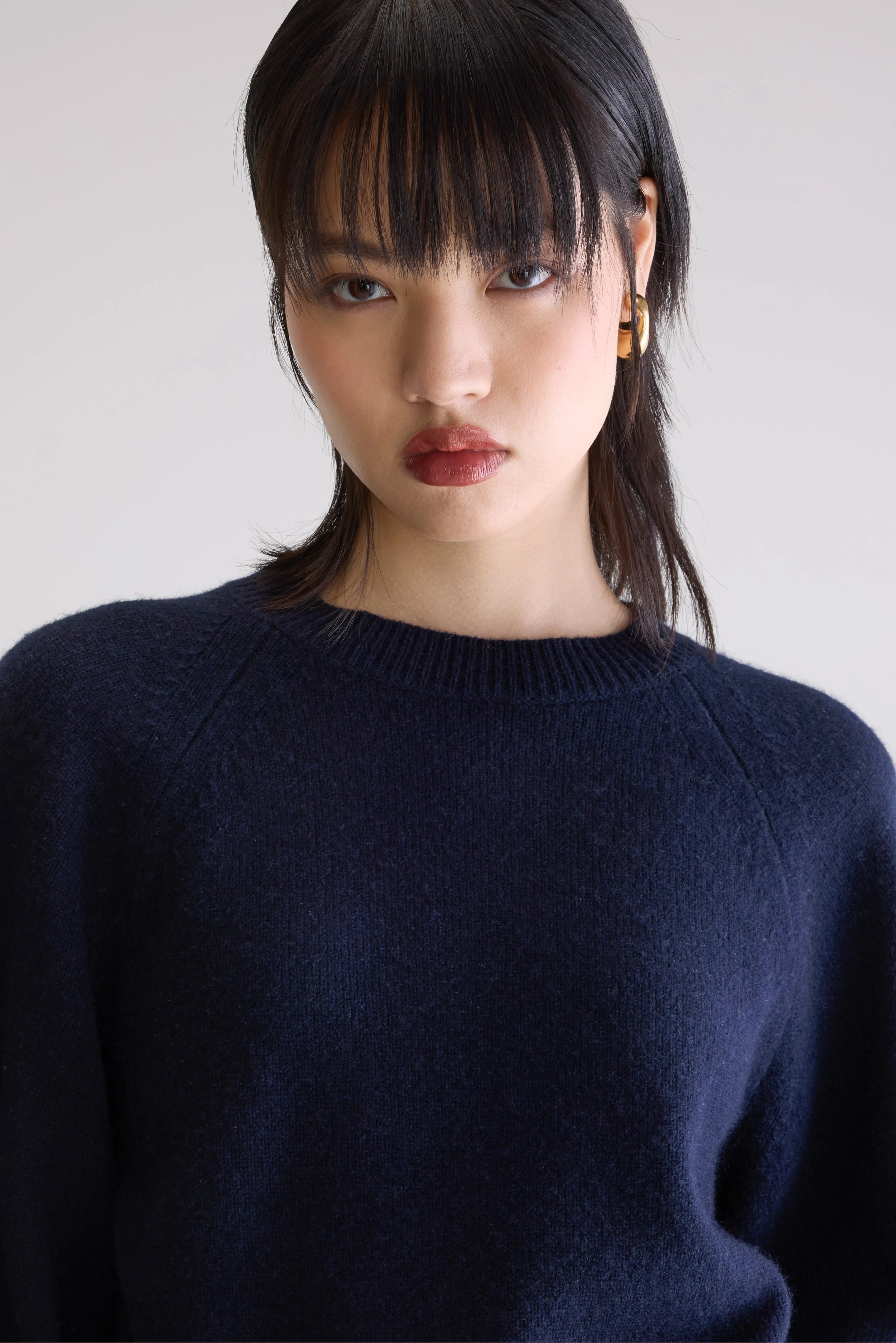 Pull col rond Ameka (252 / W / NAVY)