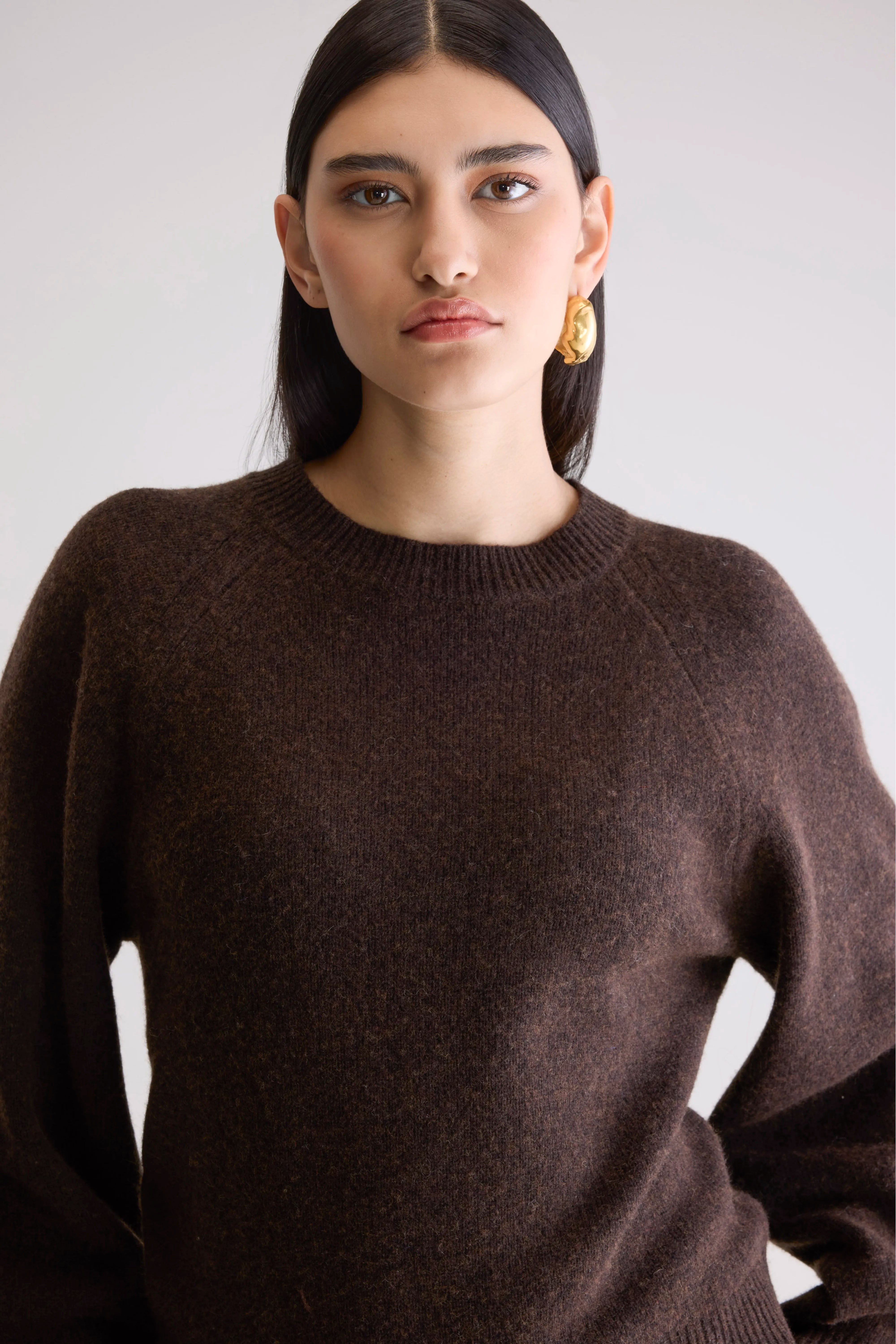 Pull col rond Ameka (252 / W / DARK ROAST)