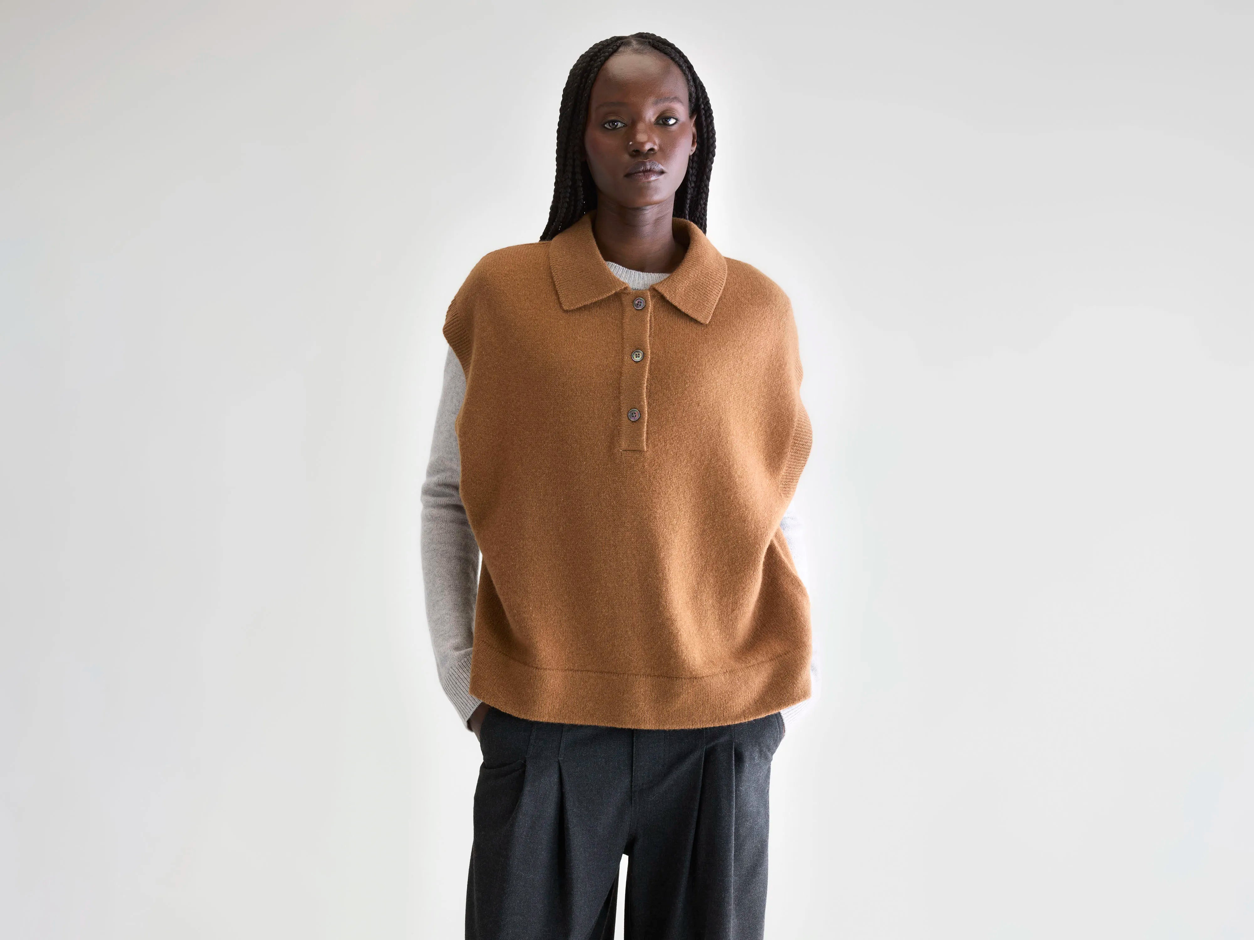 Ameson sleeveless sweater (252 / W / MONK)