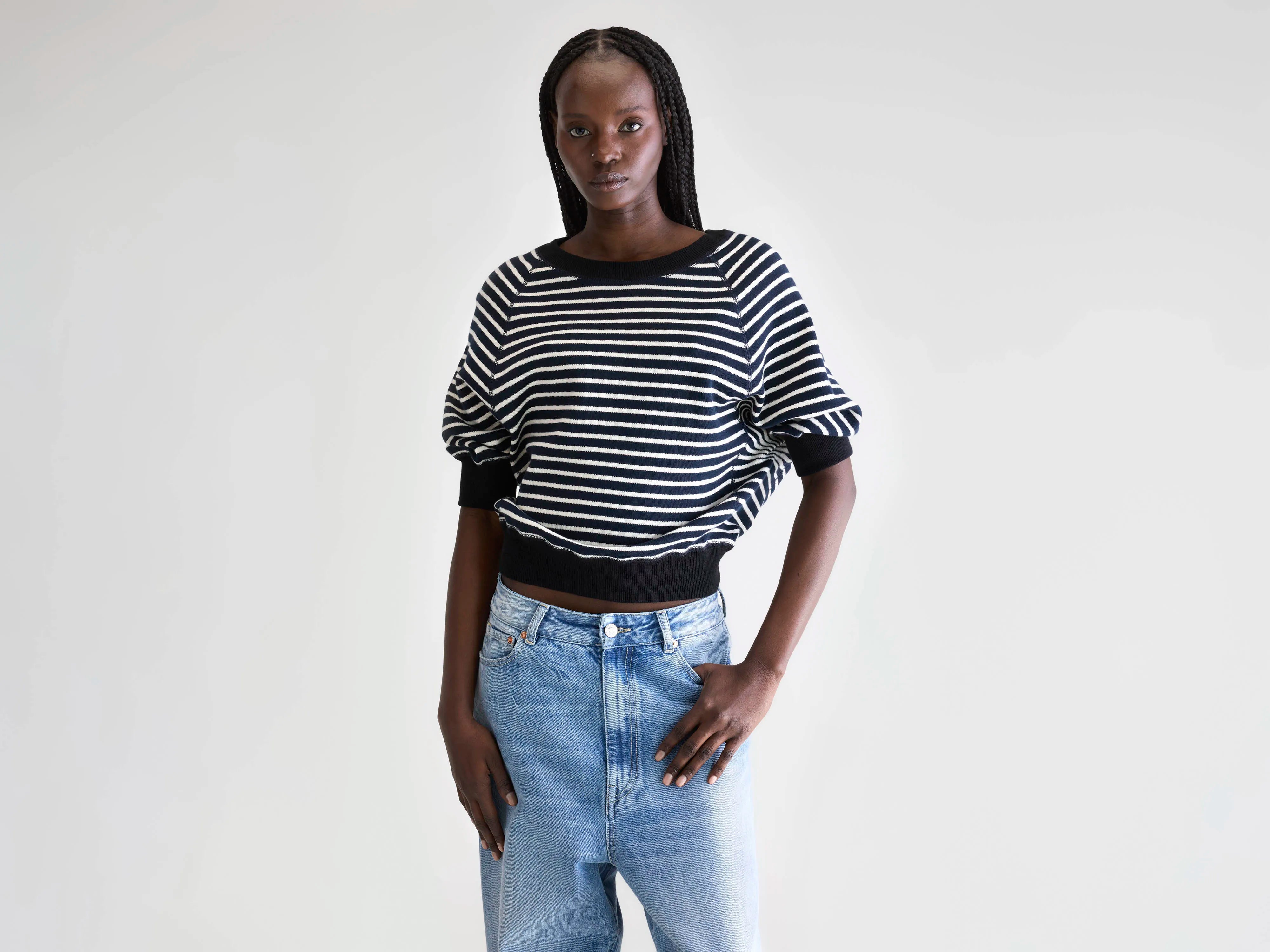 Anglet crewneck sweater (252 / W / STRIPE B)