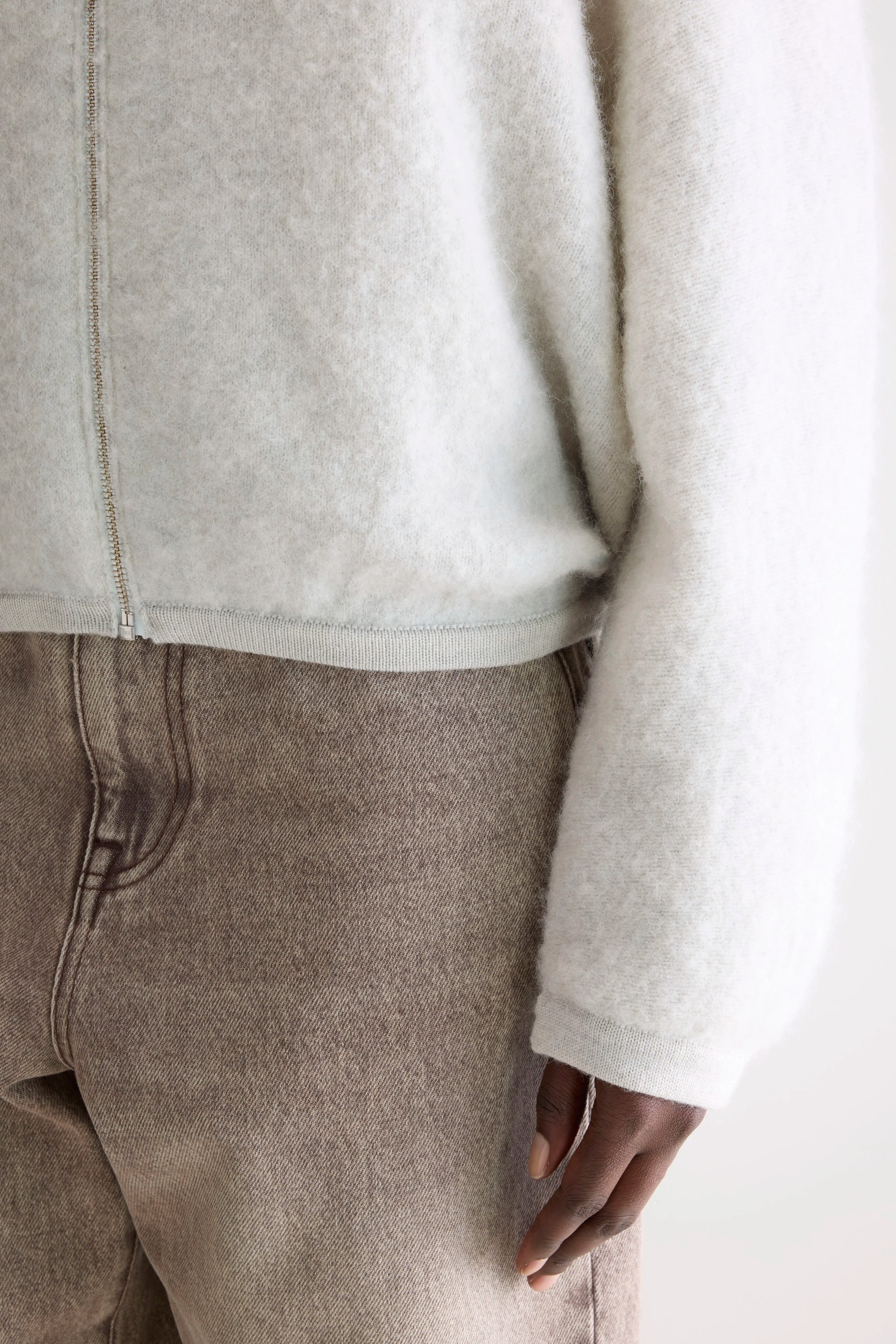 Asedi zip-up cardigan (252 / W / OYSTER)