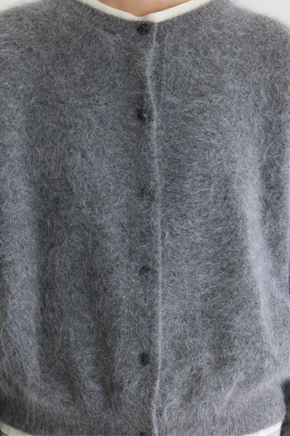 Dathan Cardigan Van Angoramix - Mid grey Voor Dames | Bellerose
