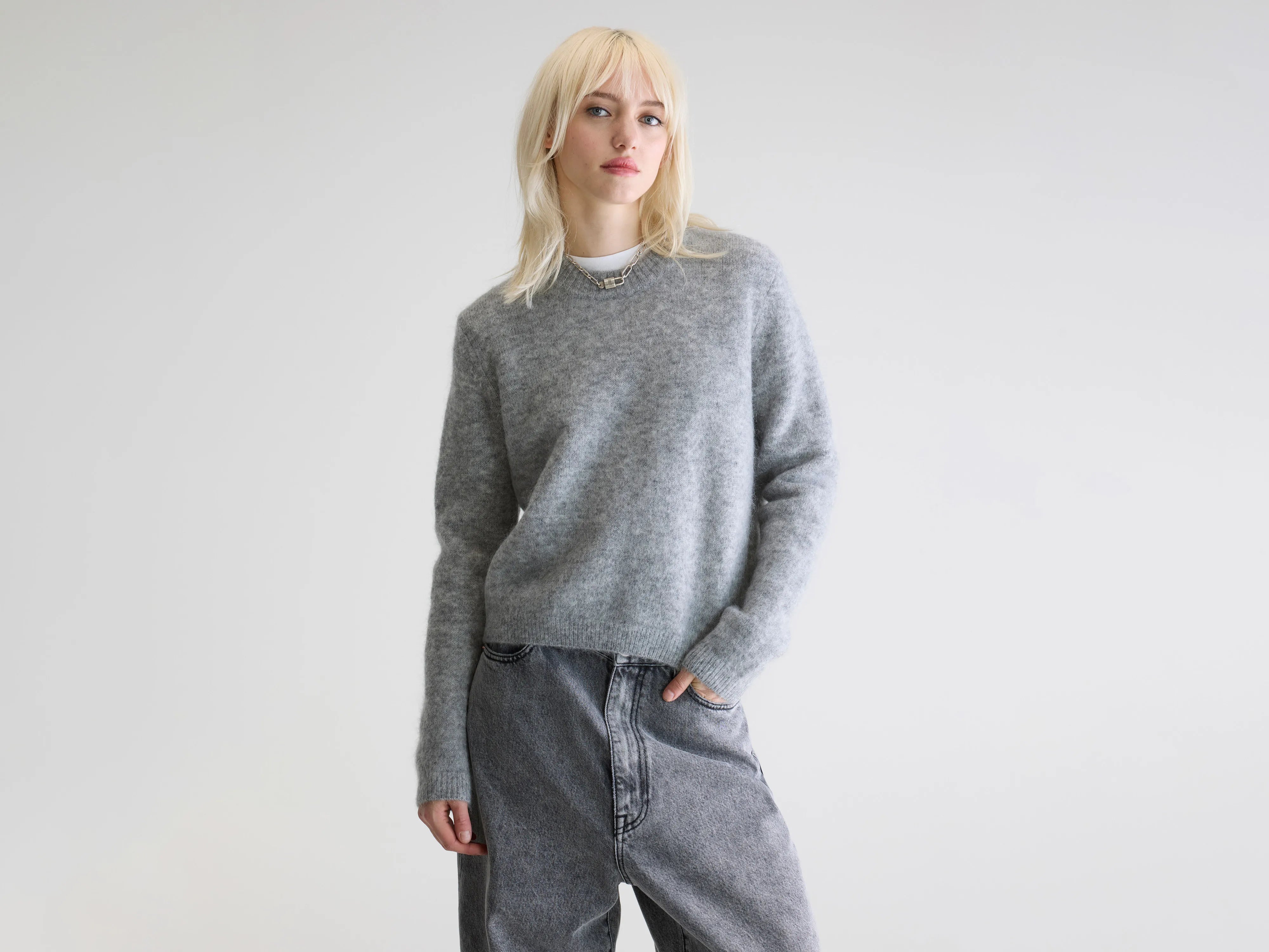 Auron slim fit trui (252 / W / H. GREY)