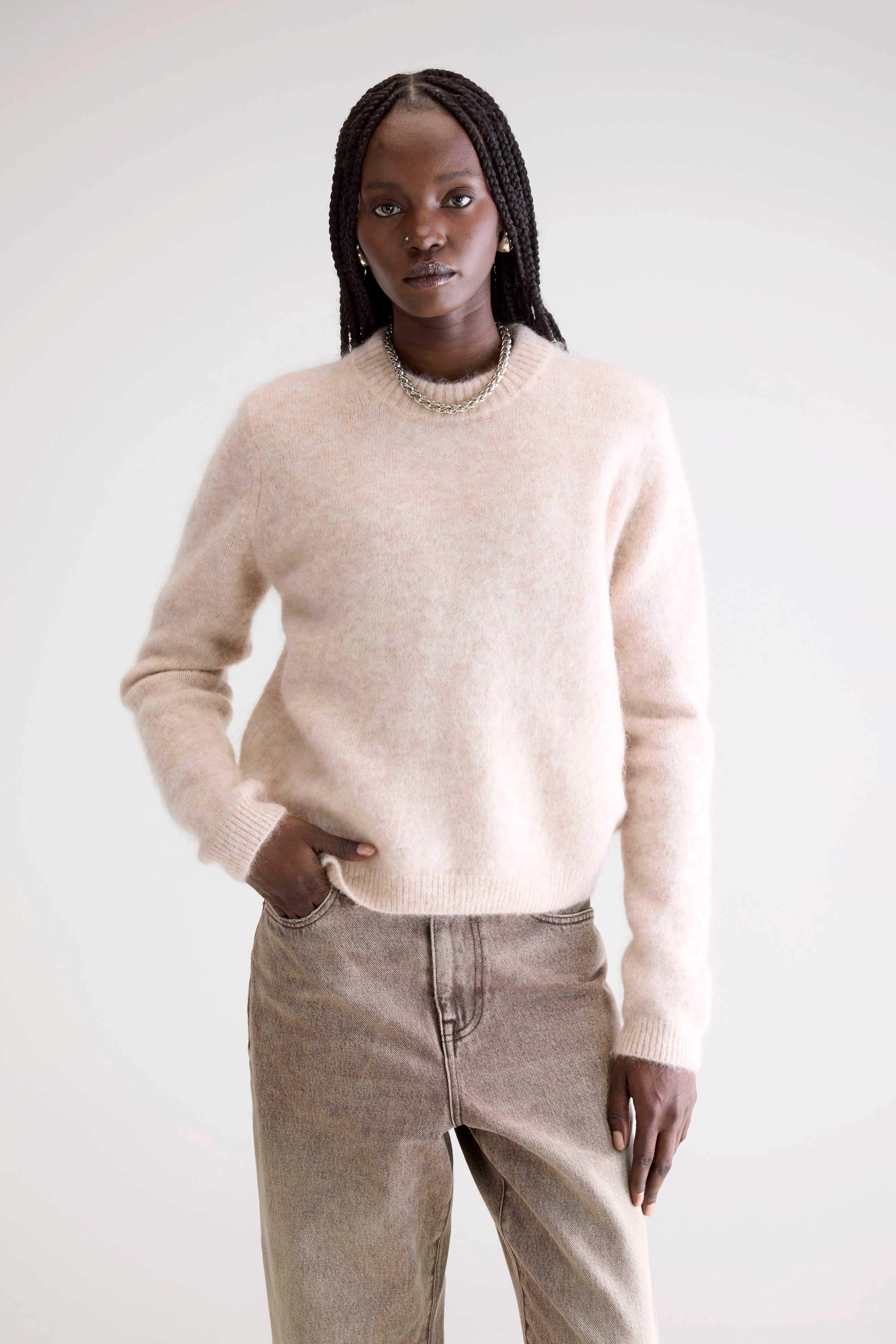 Pull Slim Auron - Cotton candy / Oatmeal Pour Femme | Bellerose
