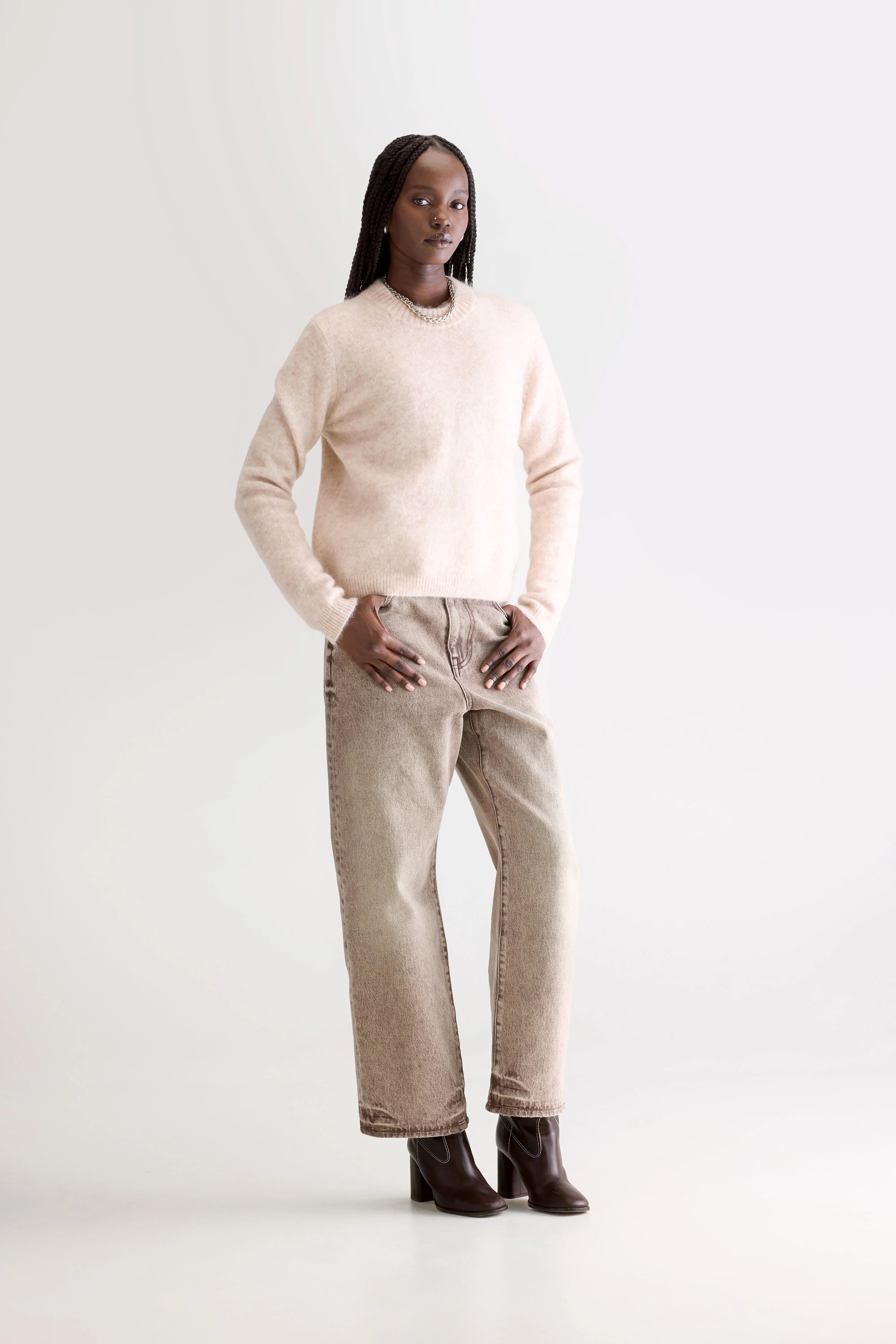 Pull Slim Auron - Cotton candy / Oatmeal Pour Femme | Bellerose
