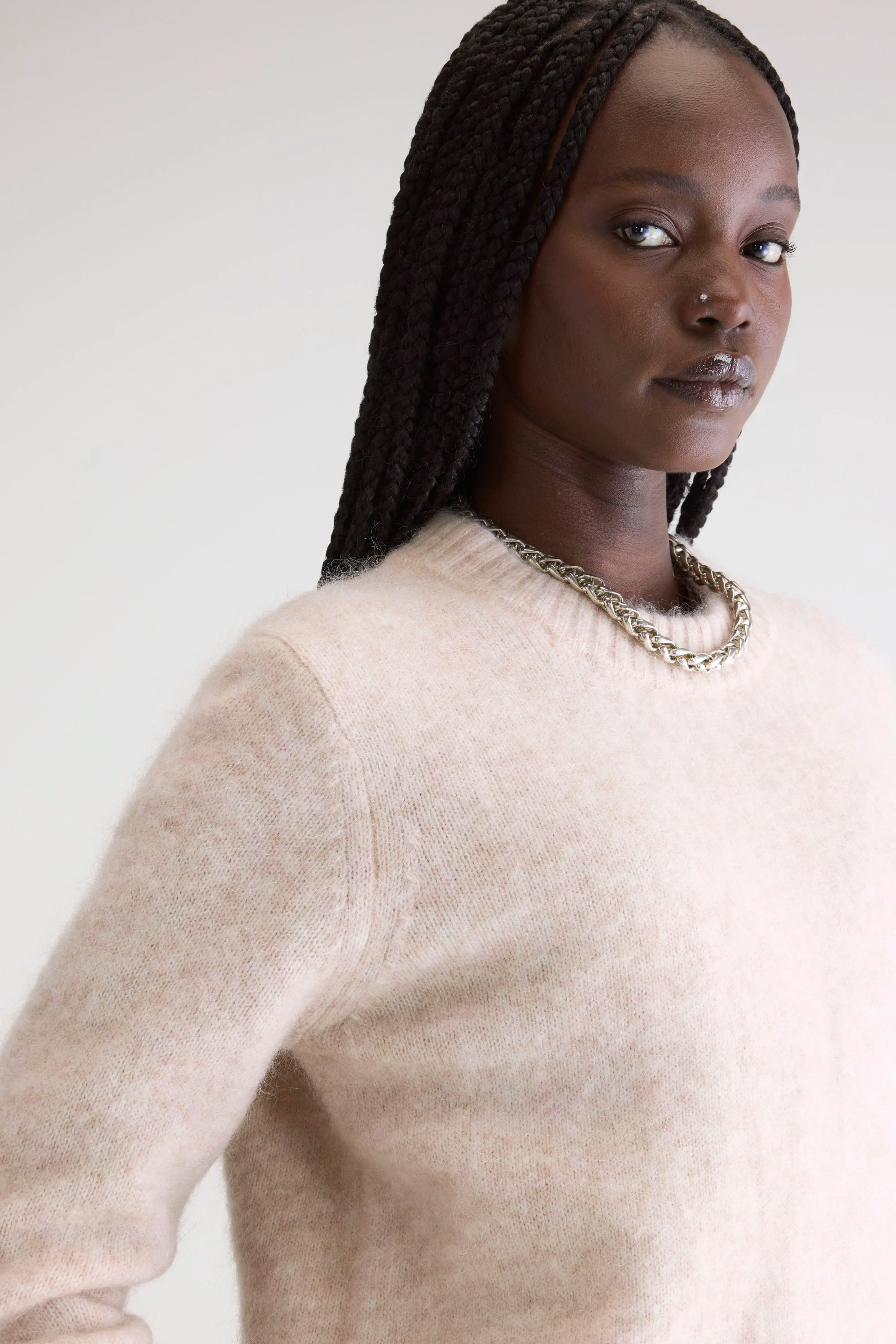 Pull Slim Auron - Cotton candy / Oatmeal Pour Femme | Bellerose
