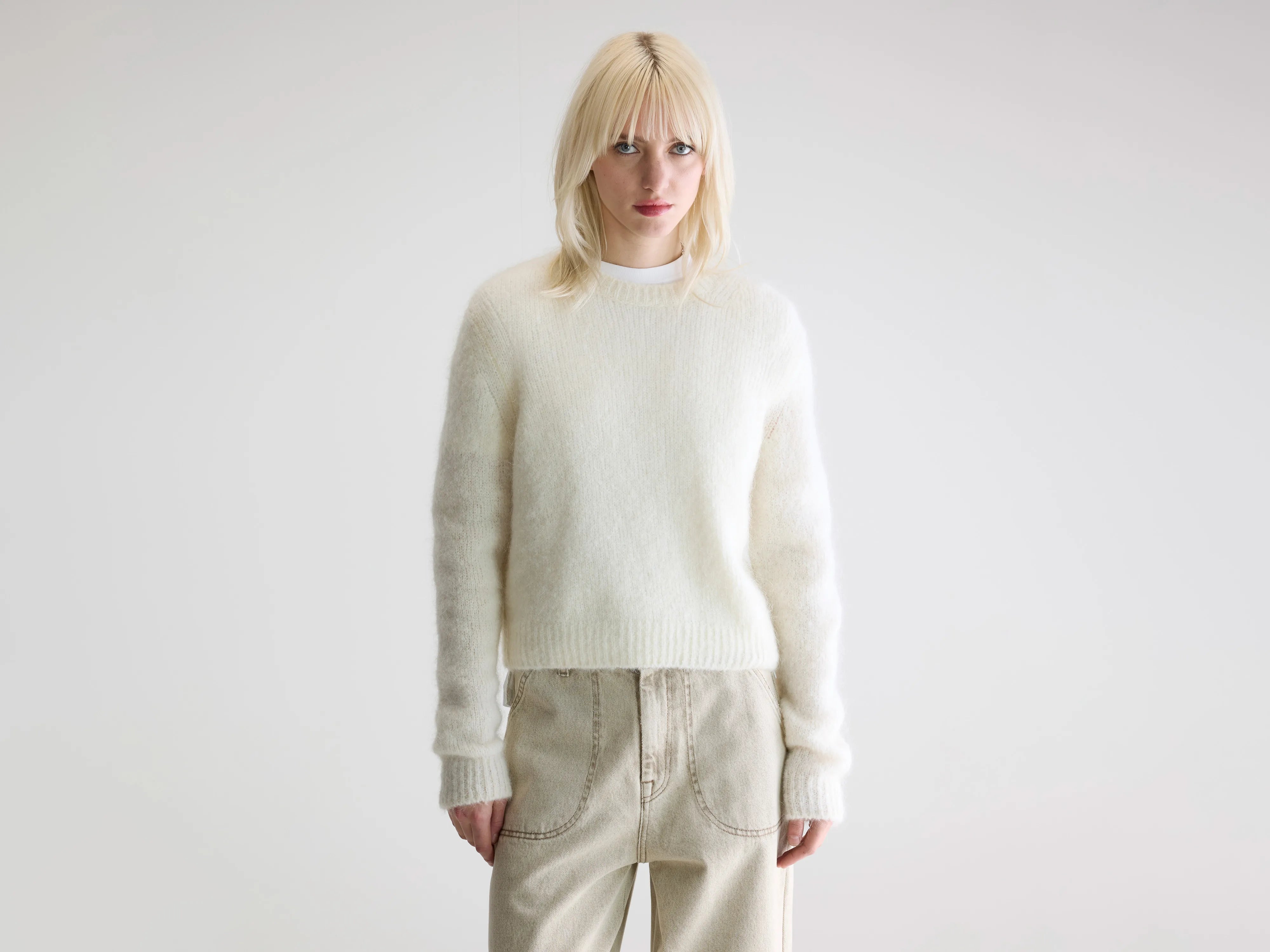 Anco Crewneck Sweater - Ecru For Women | Bellerose