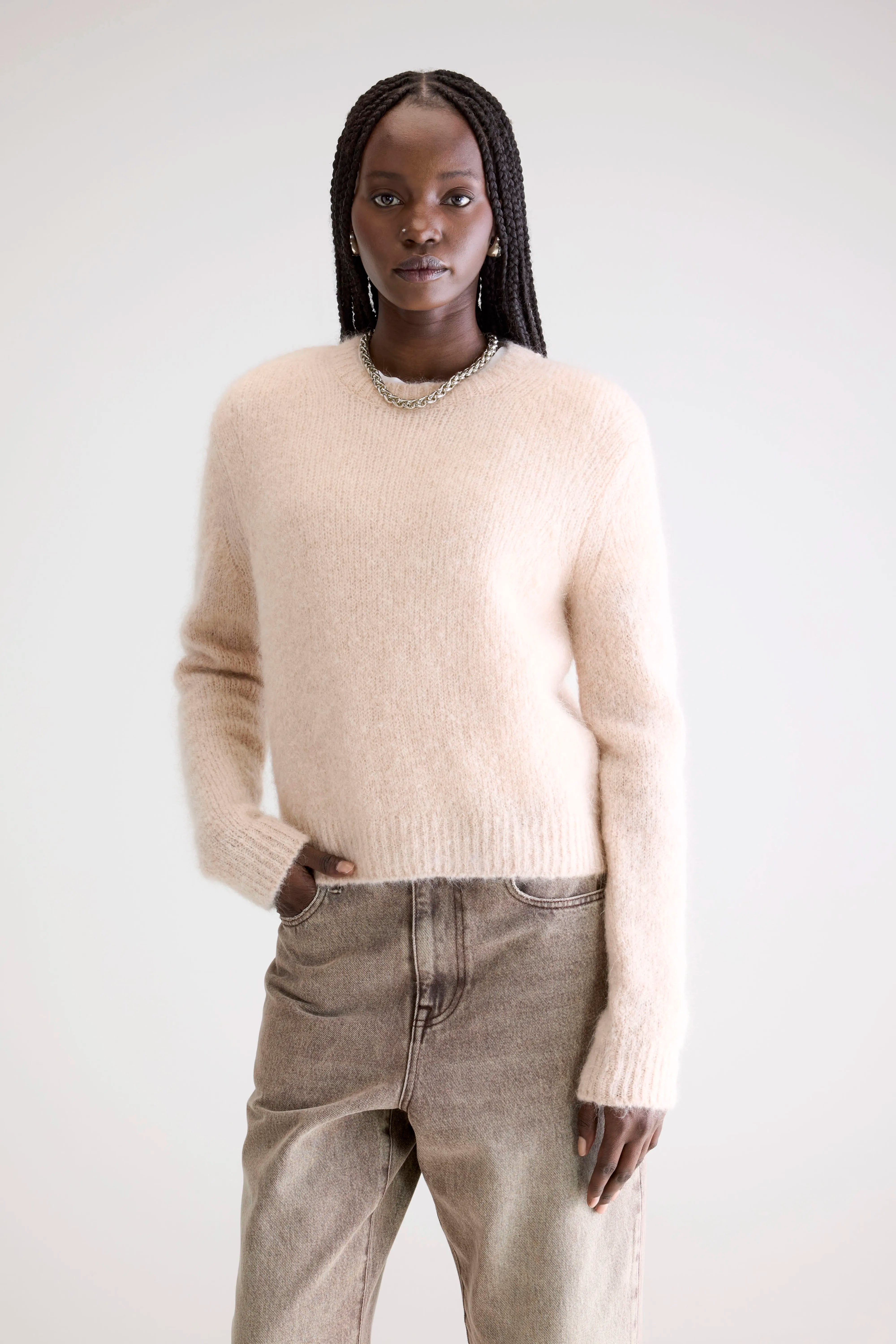 Pull Col Rond Anco - Light rose Pour Femme | Bellerose