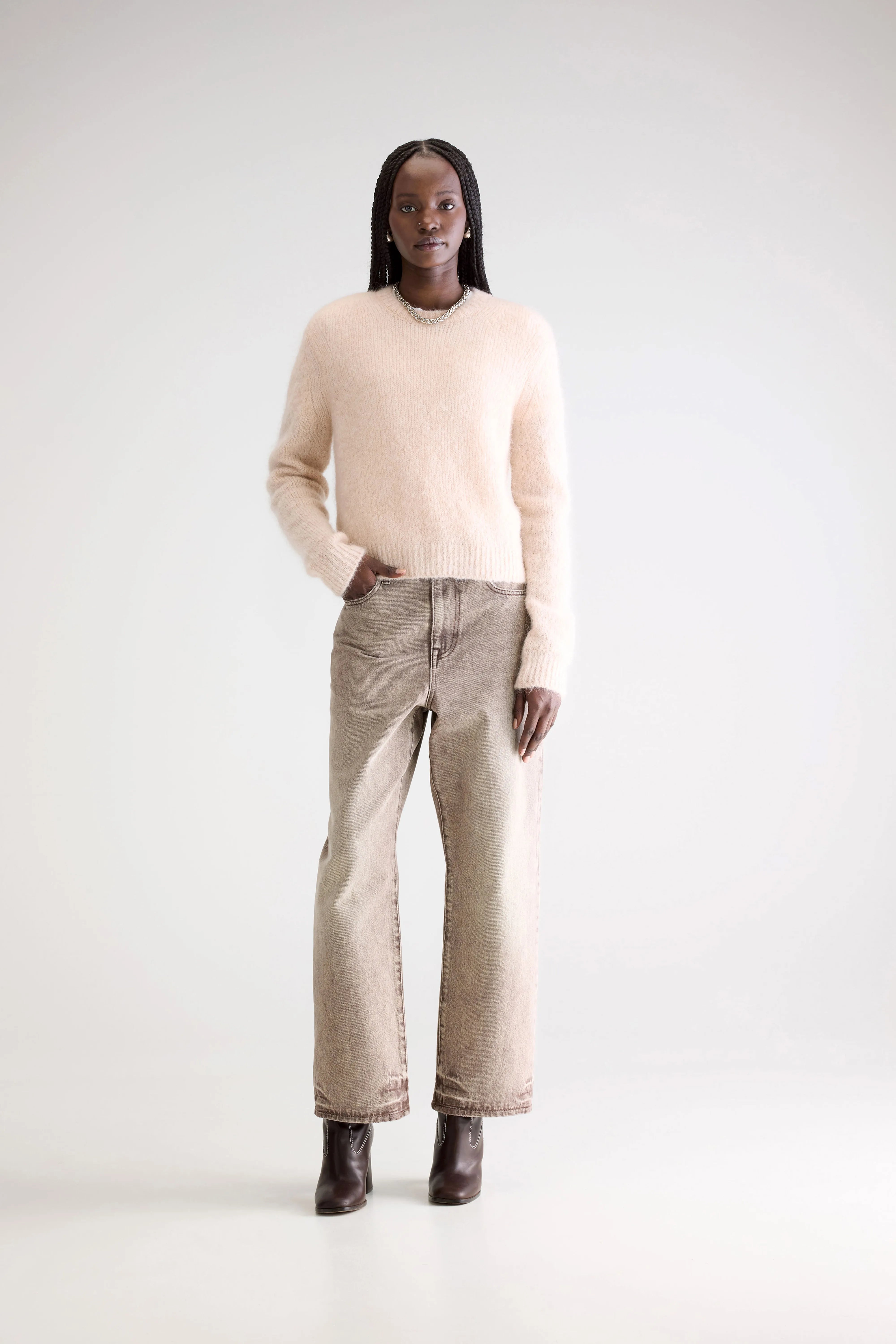 Pull Col Rond Anco - Light rose Pour Femme | Bellerose
