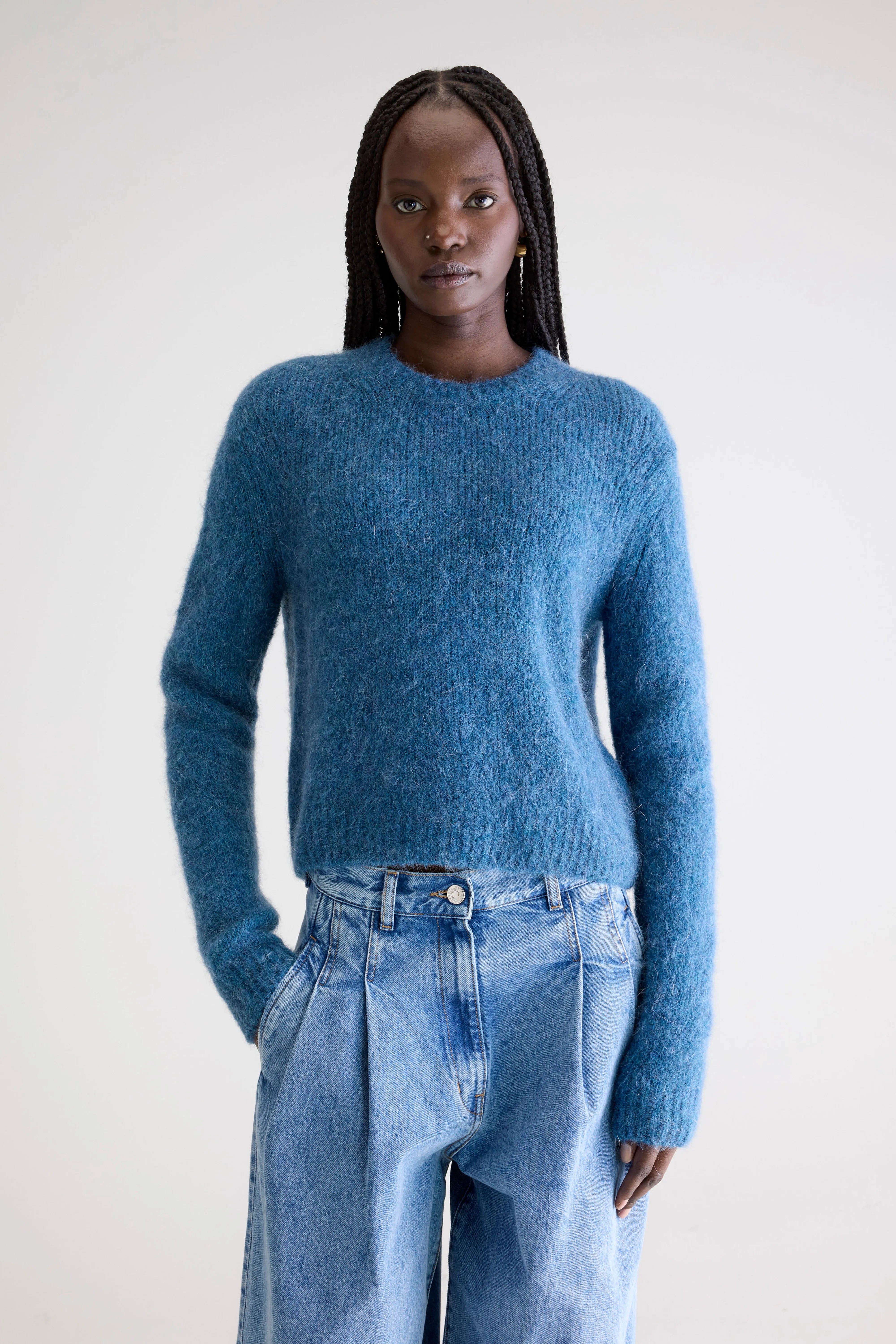 Pull Col Rond Anco - Blue jeans Pour Femme | Bellerose