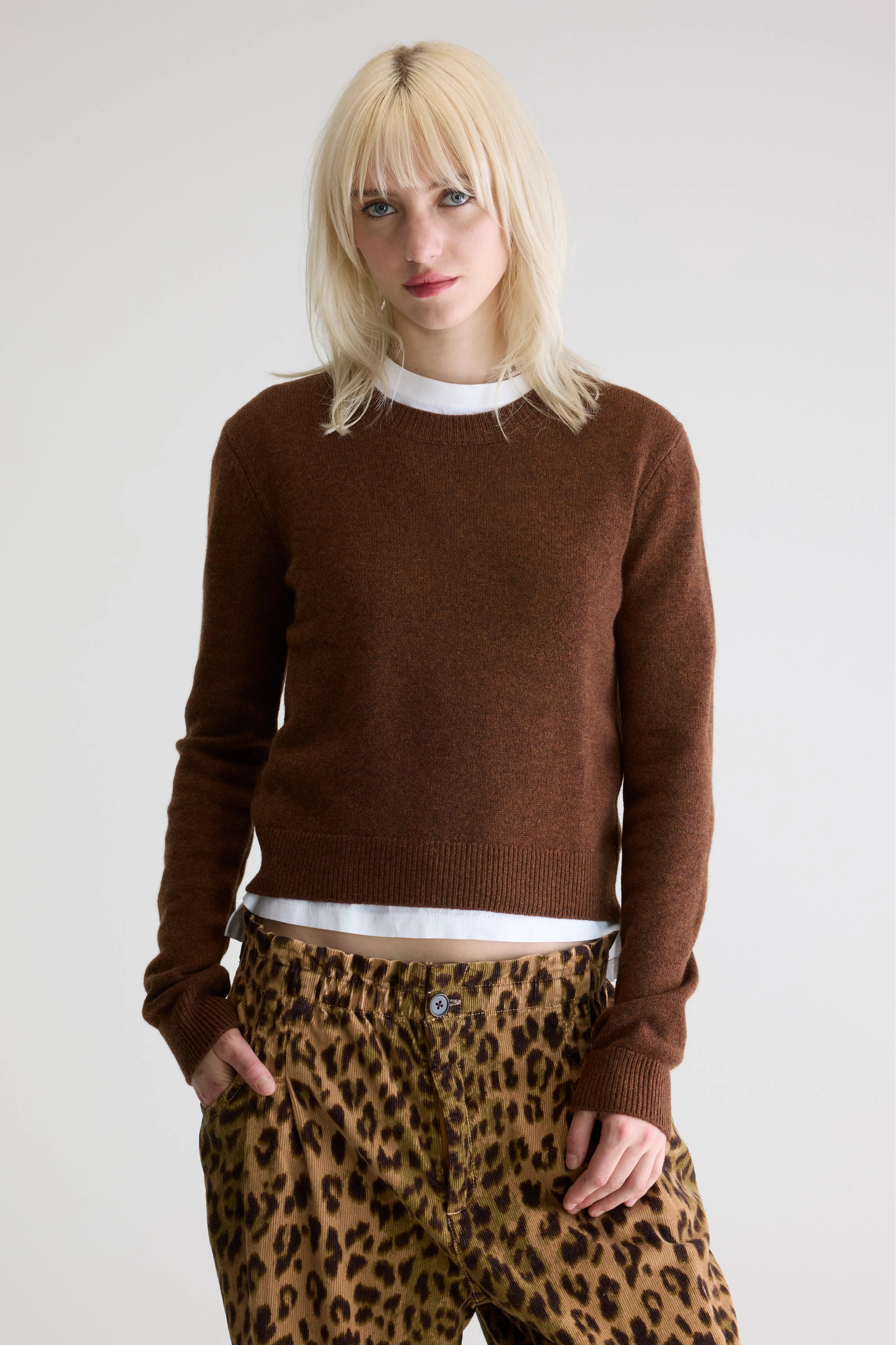 Spag Cropped Slim Fit Trui - Suede Voor Dames | Bellerose