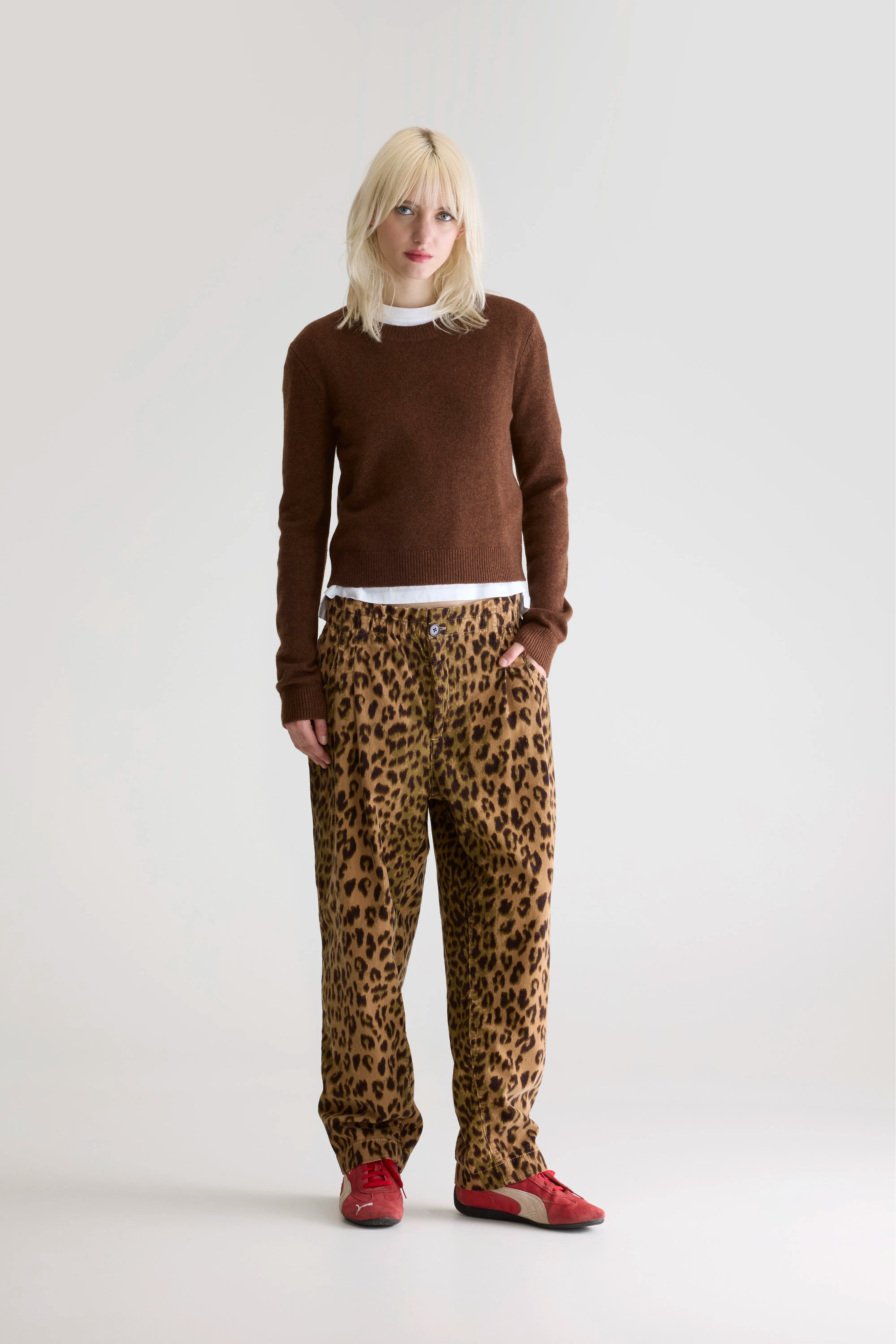 Spag Cropped Slim Fit Trui - Suede Voor Dames | Bellerose