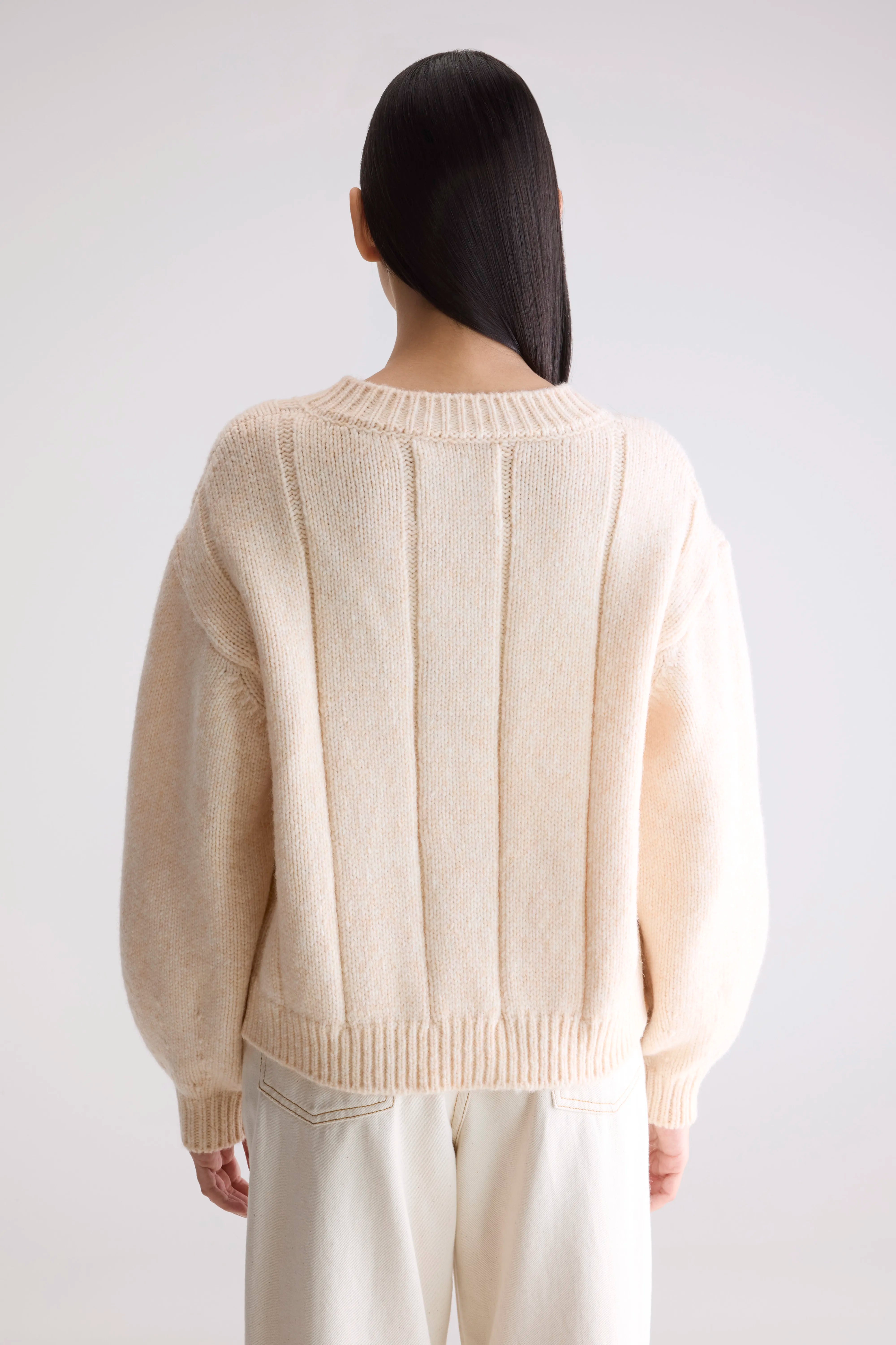 Dico chunky cardigan (252 / W / IVORY)