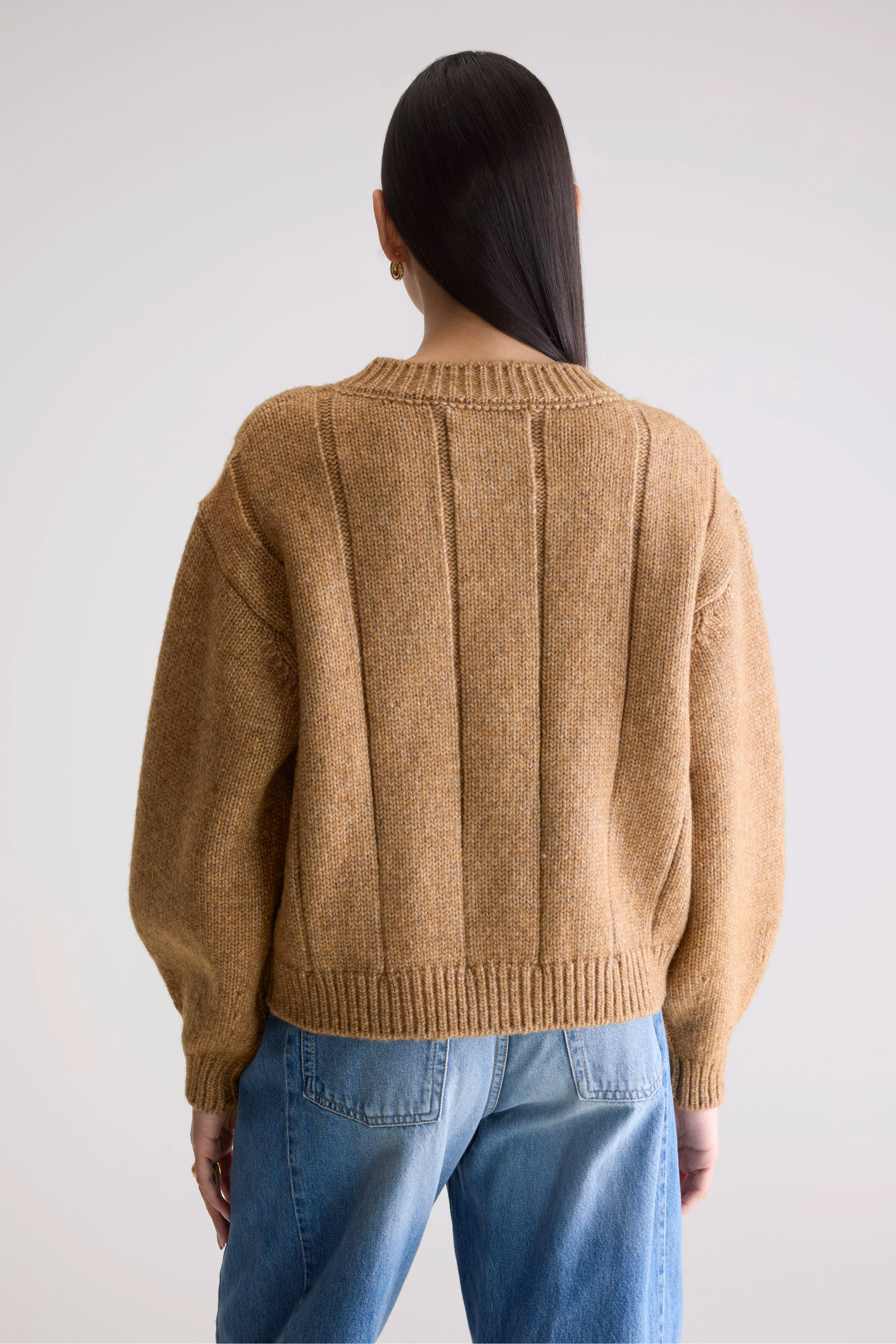 Dico chunky cardigan (252 / W / BISCUIT)