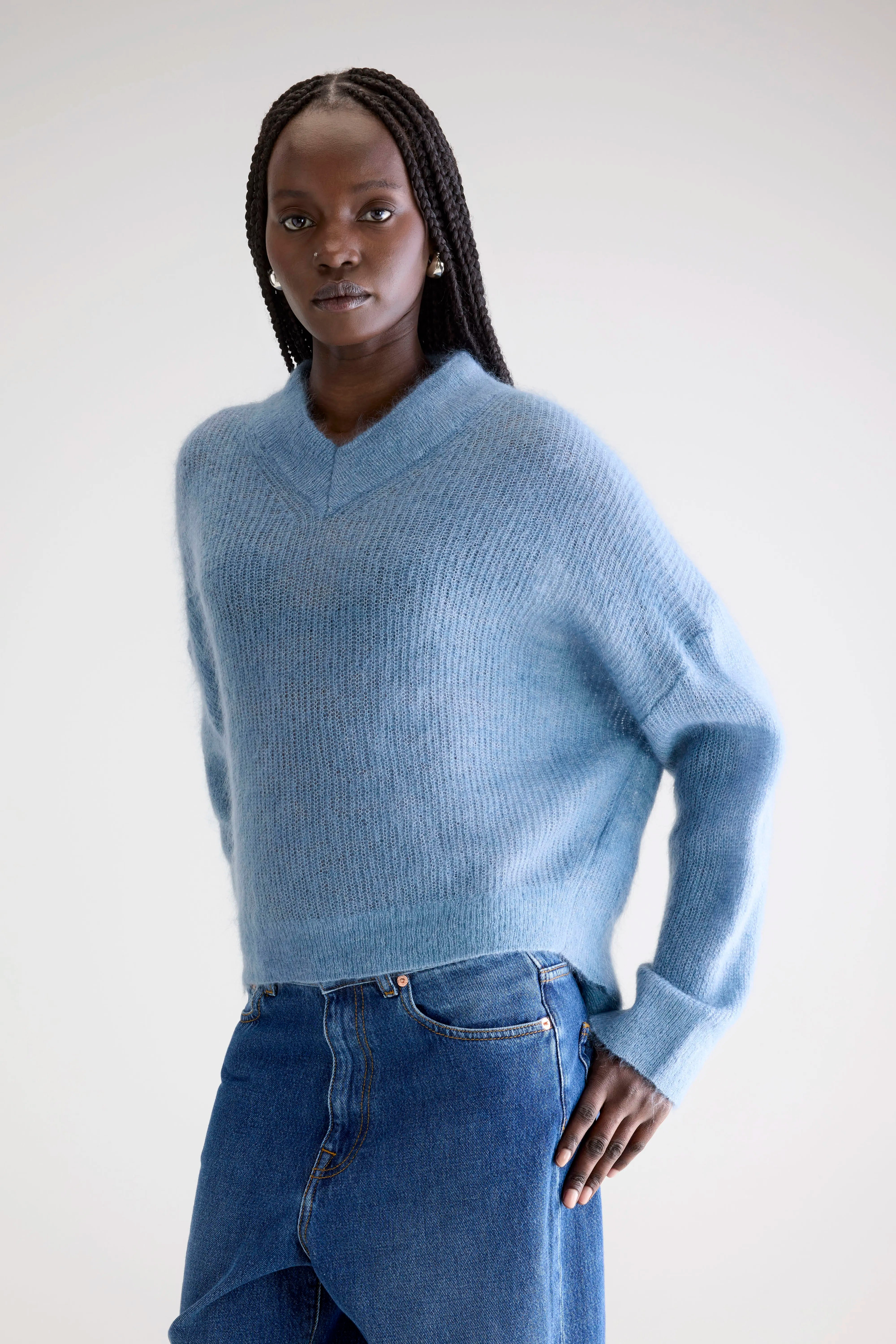 Arcy Trui Met V-hals - Chambray Voor Dames | Bellerose