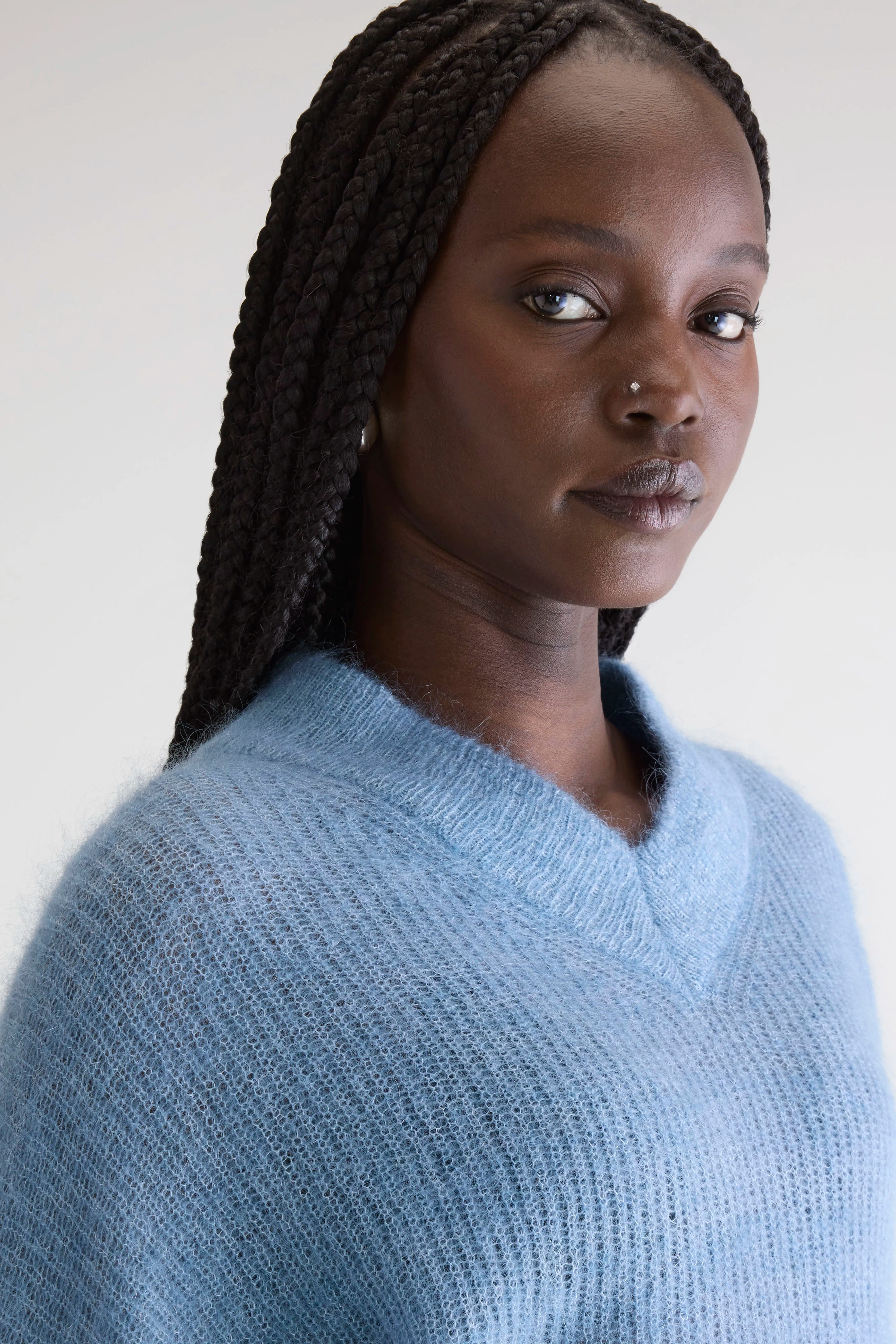 Arcy Trui Met V-hals - Chambray Voor Dames | Bellerose