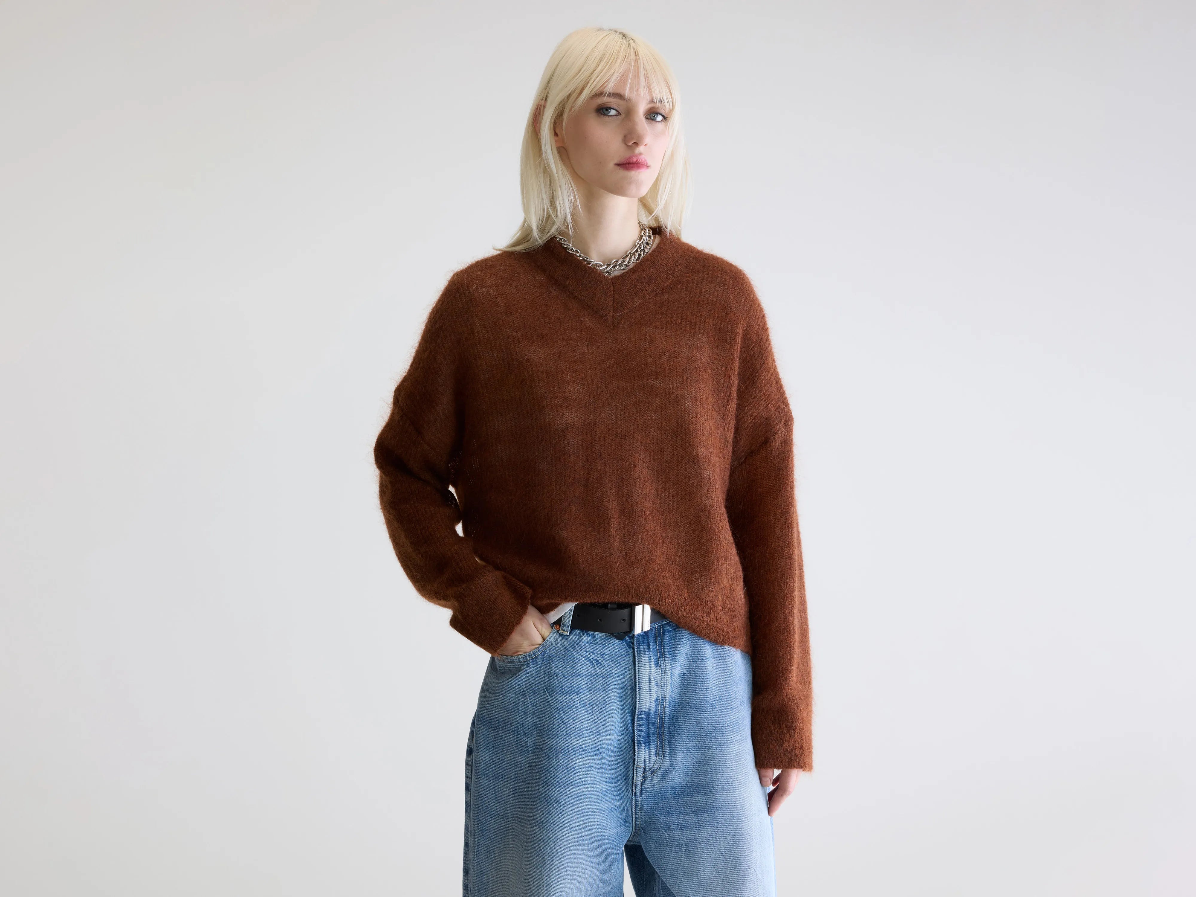 Arcy trui met v-hals (252 / W / SUEDE)