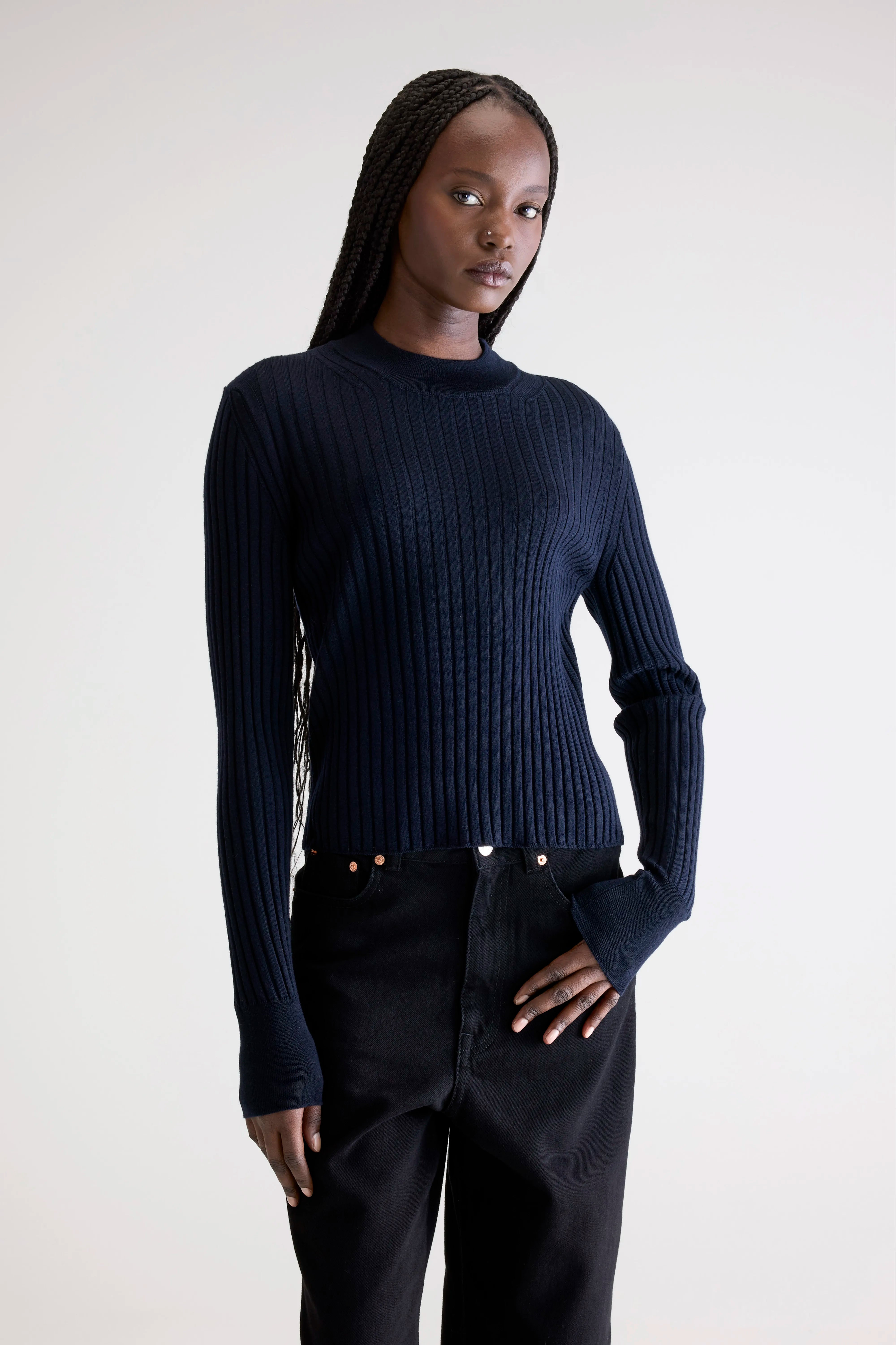 Aslyt Slim Fit Trui - Navy Voor Dames | Bellerose
