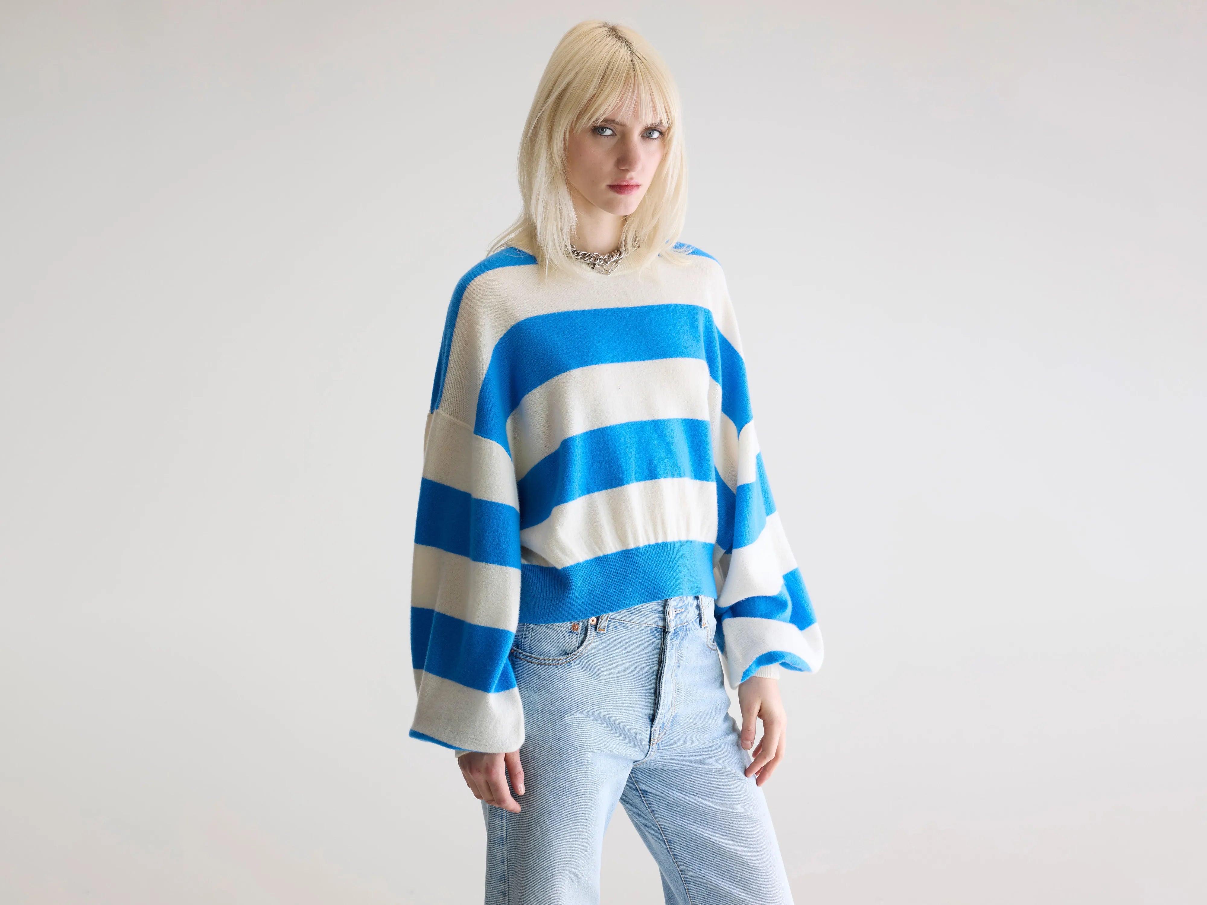 Attus cropped sweater (252 / W / STRIPE A)