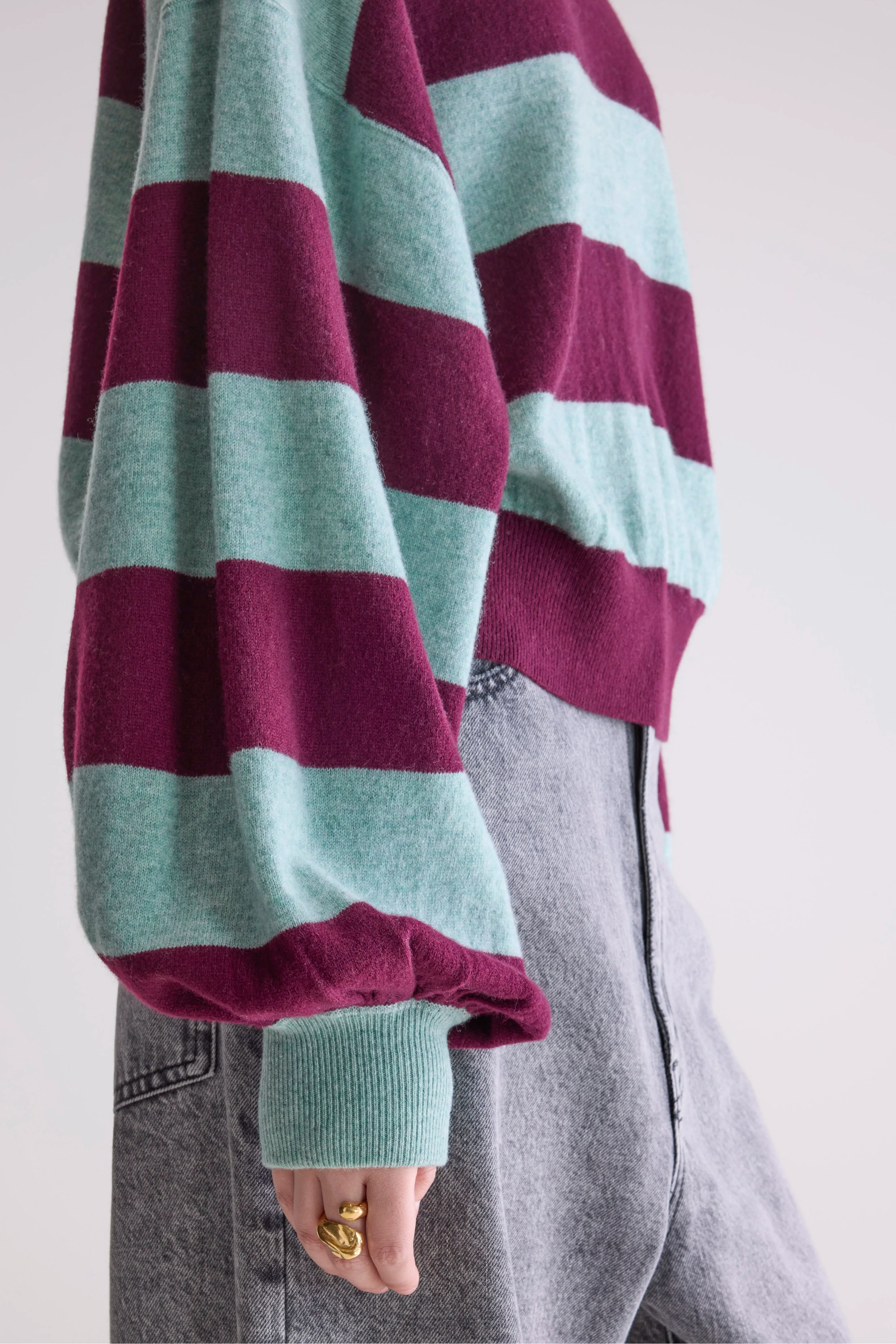 Attus cropped sweater (252 / W / STRIPE B)
