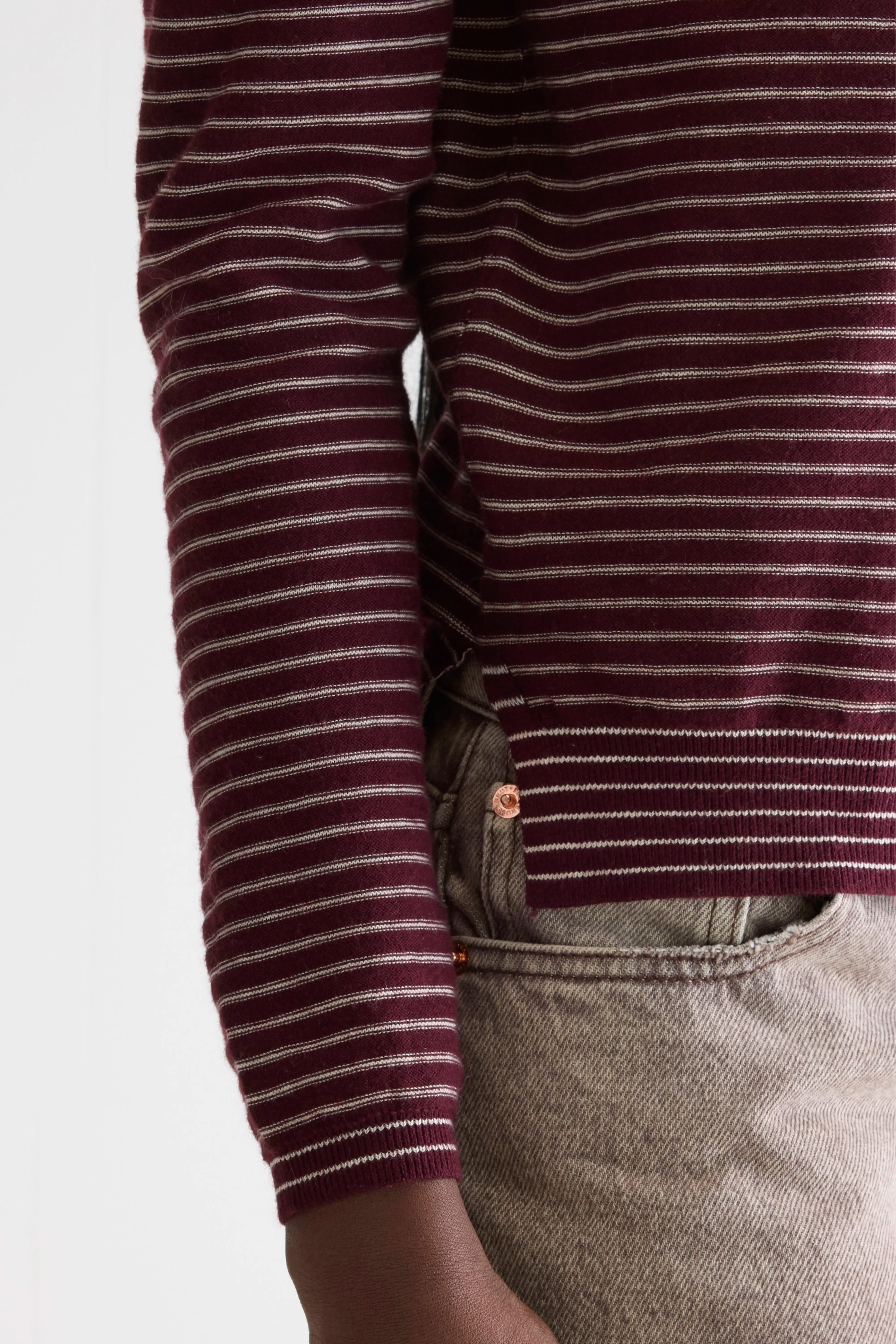 Pull col bateau Gop (252 / W / STRIPE A)