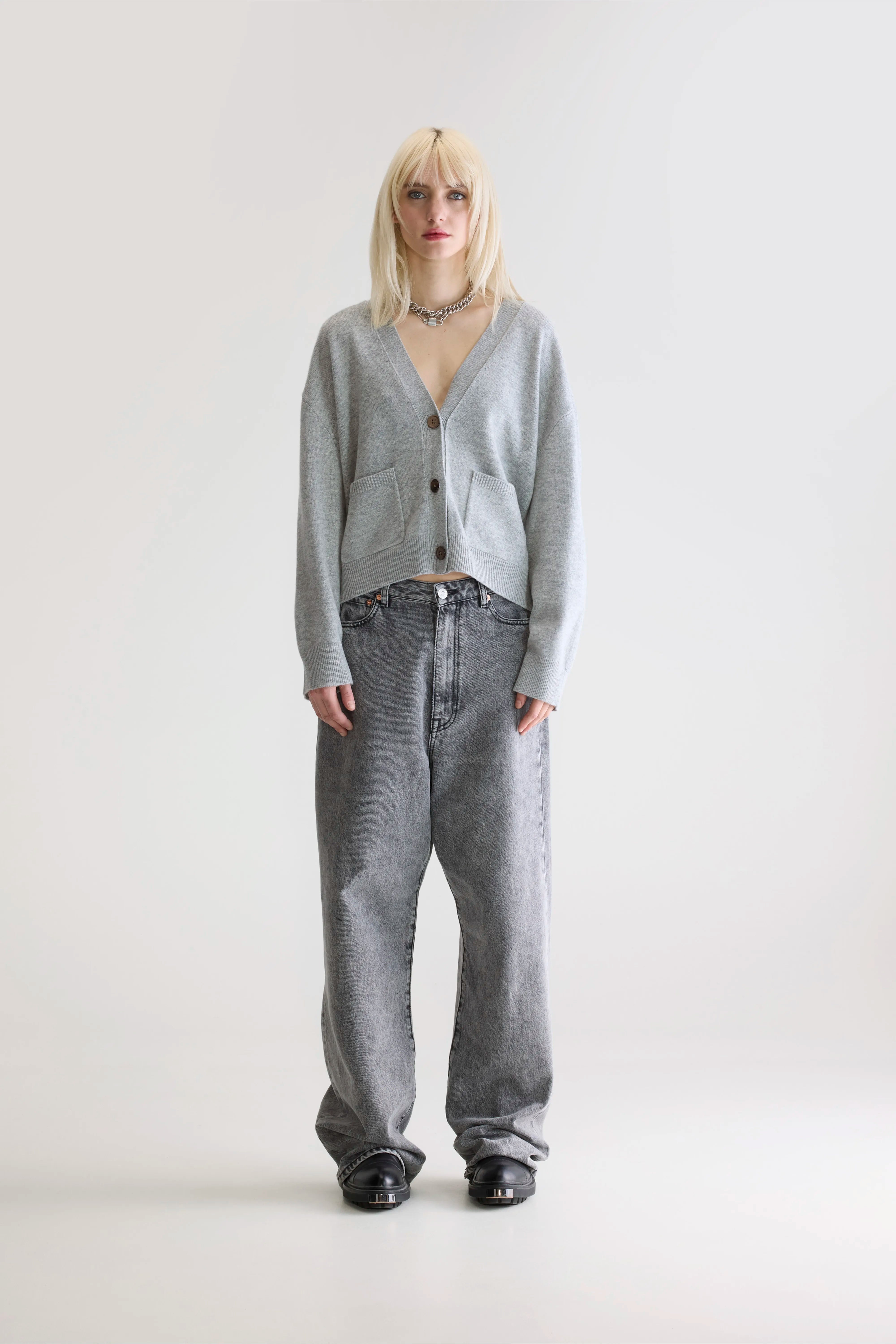 Cardigan Boxy Gakkin - Light grey Pour Femme | Bellerose