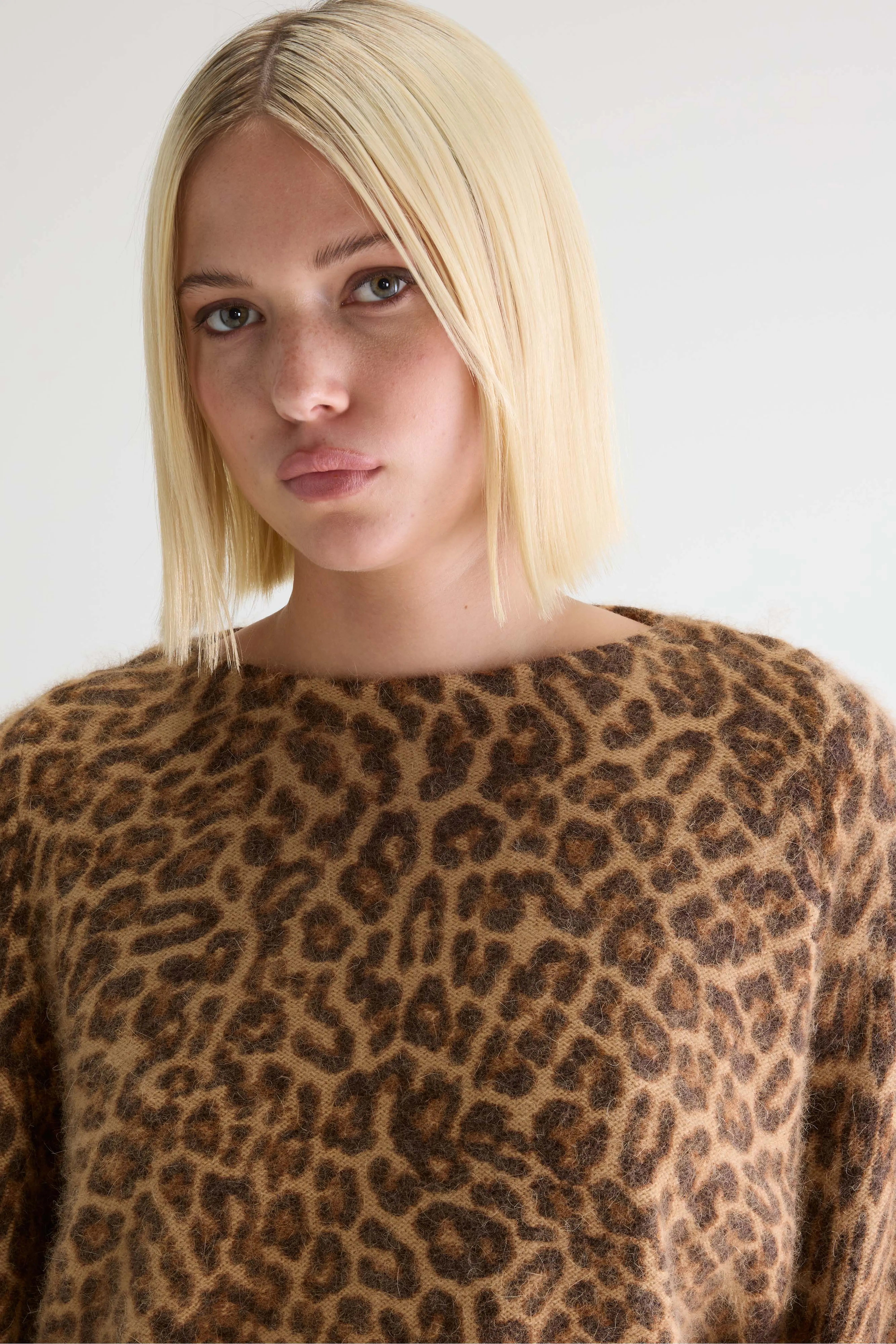 Pull À Imprimé Léopard Dioal - Dark roast / Soil / Suede Pour Femme | Bellerose