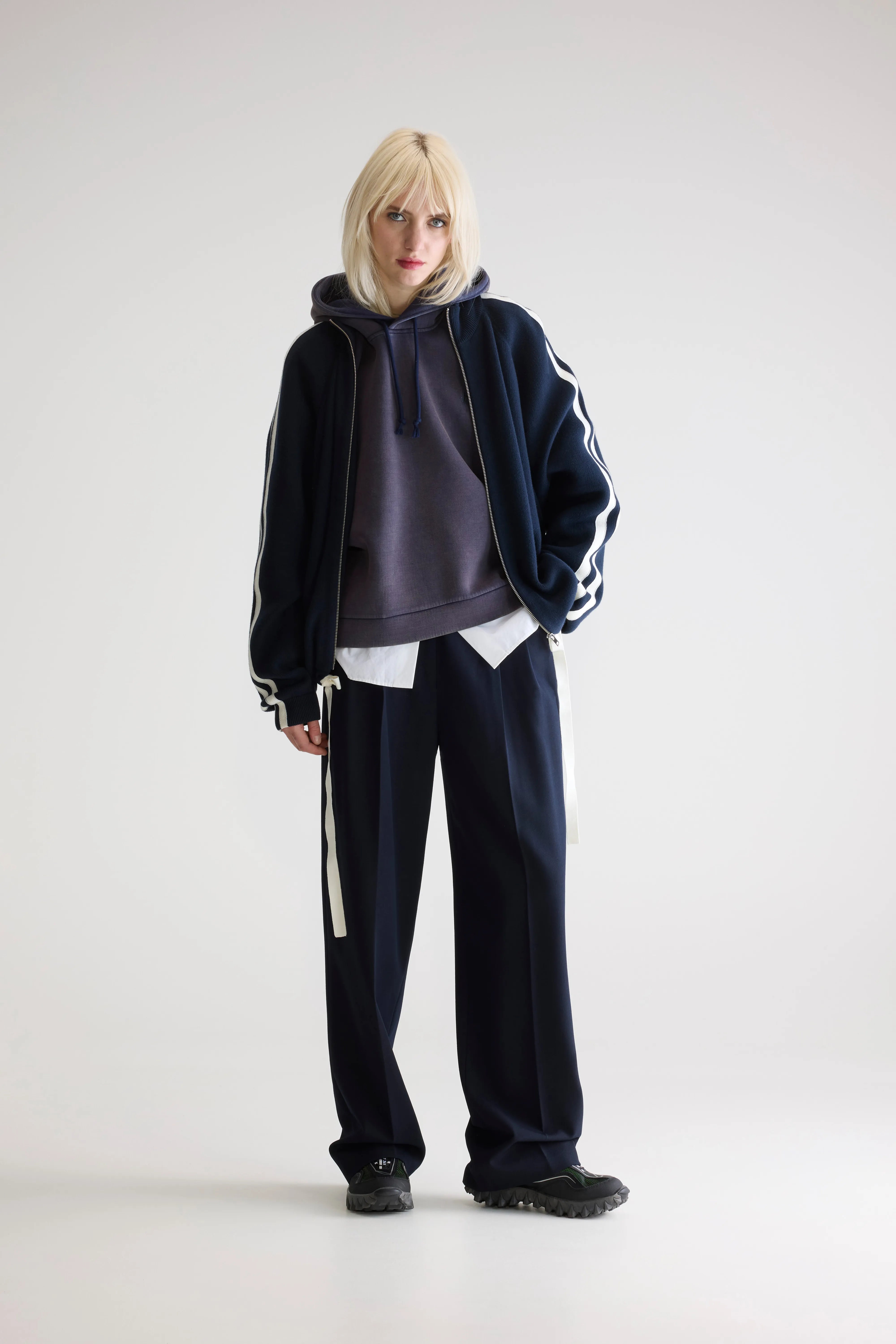 Cardigan Zippé Angik - Navy Pour Femme | Bellerose