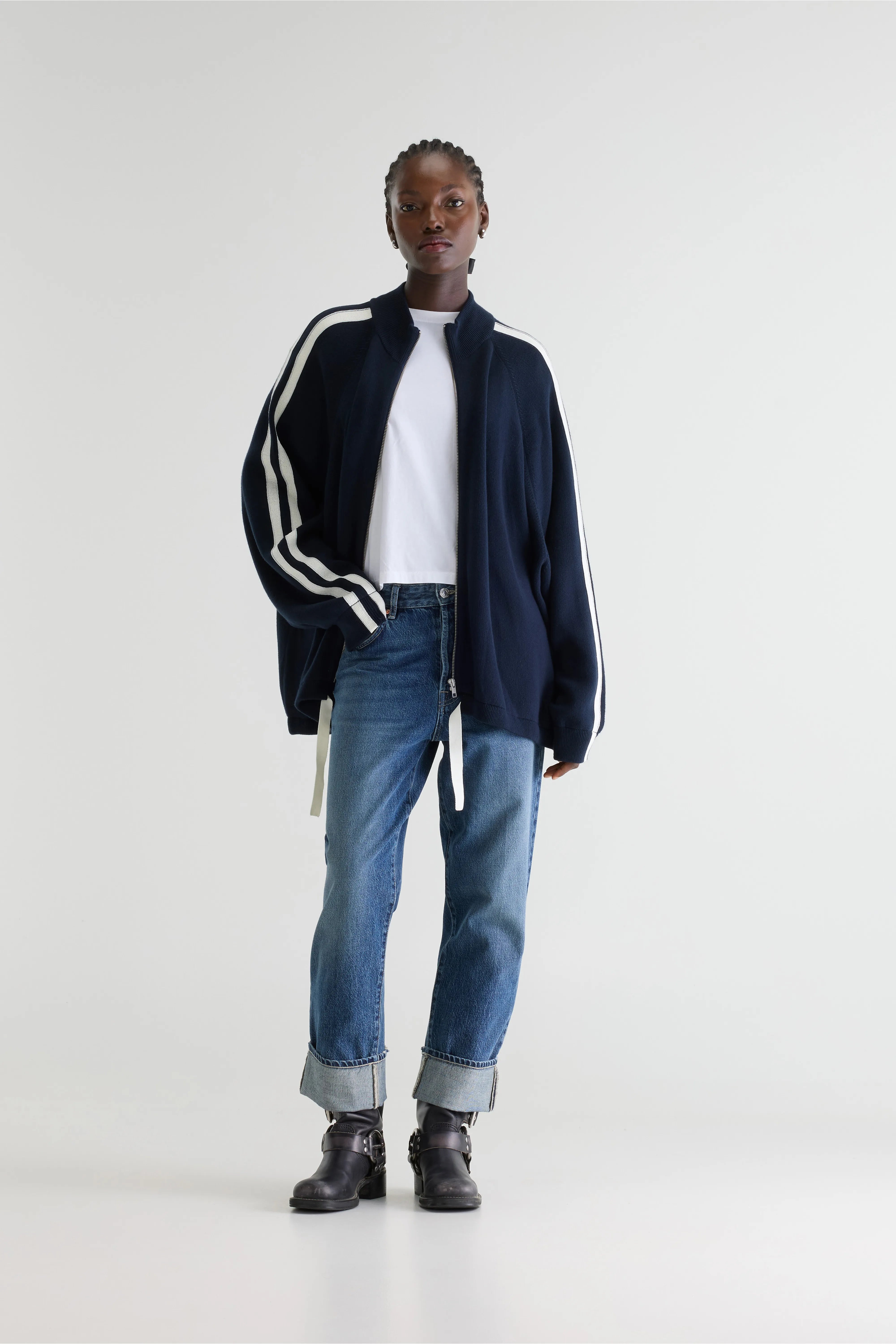 Cardigan Zippé Angik - Navy Pour Femme | Bellerose