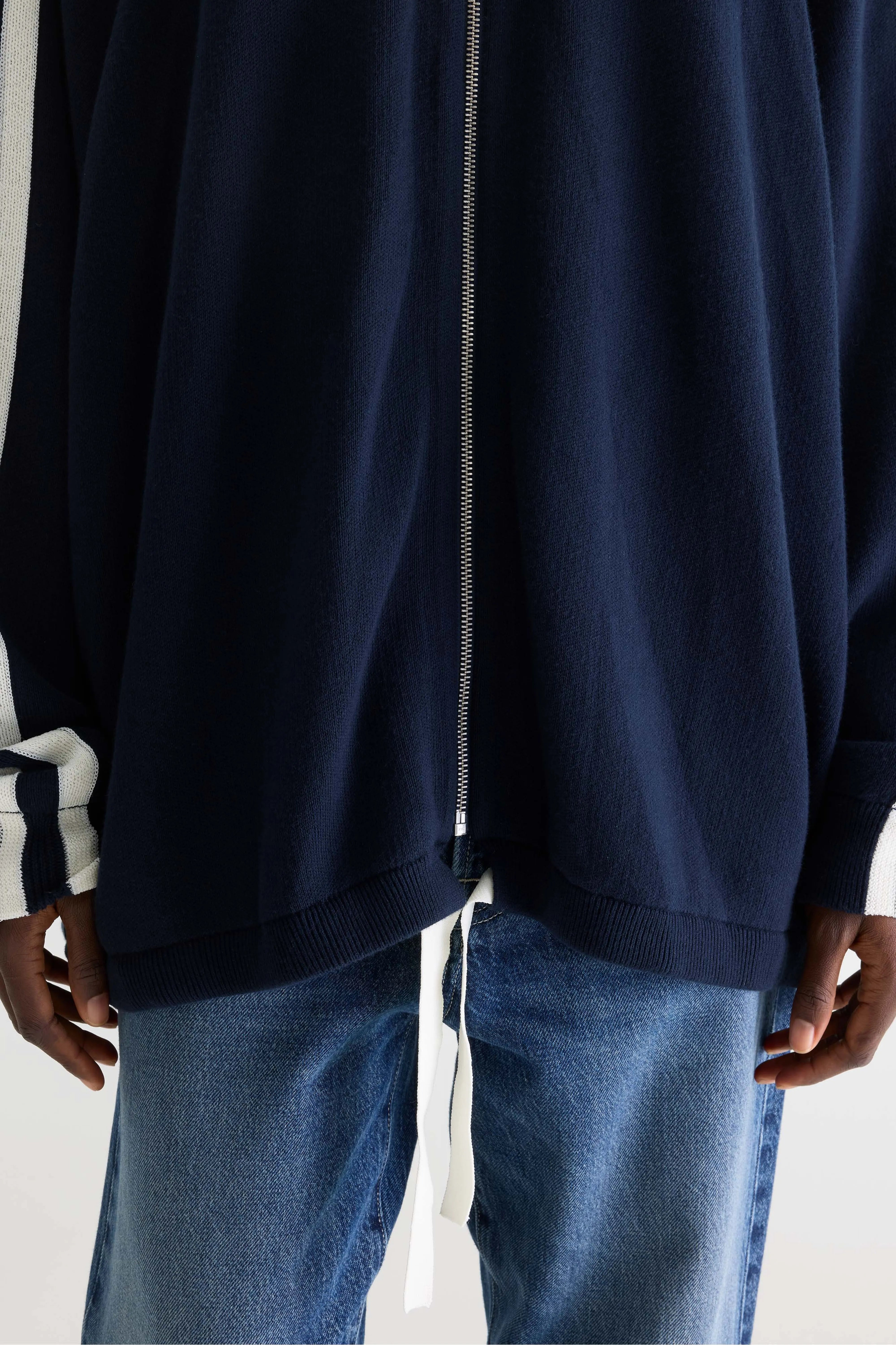 Angik cardigan met rits (252 / W / NAVY)