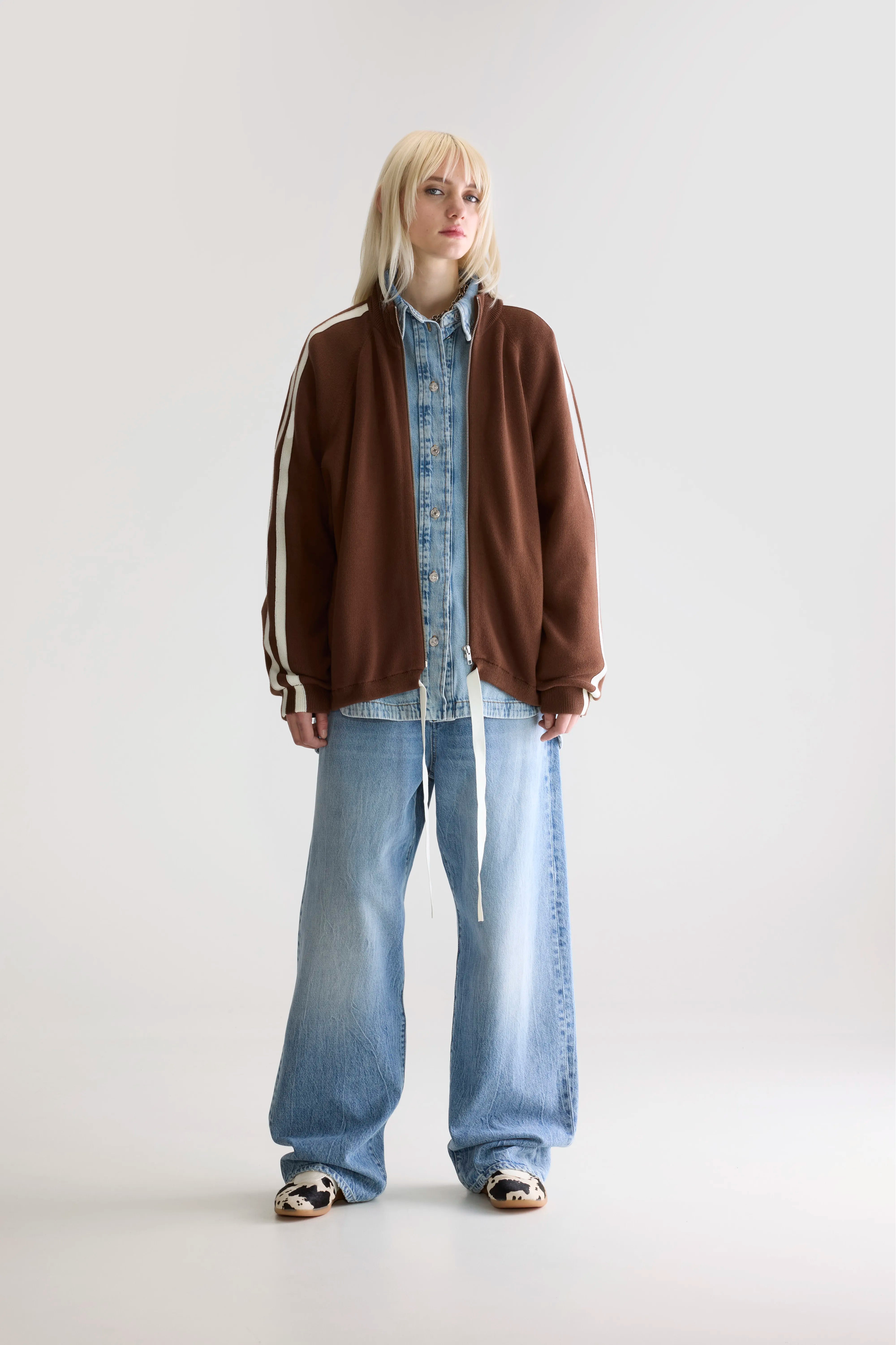 Angik Cardigan Met Rits - Coffee Voor Dames | Bellerose