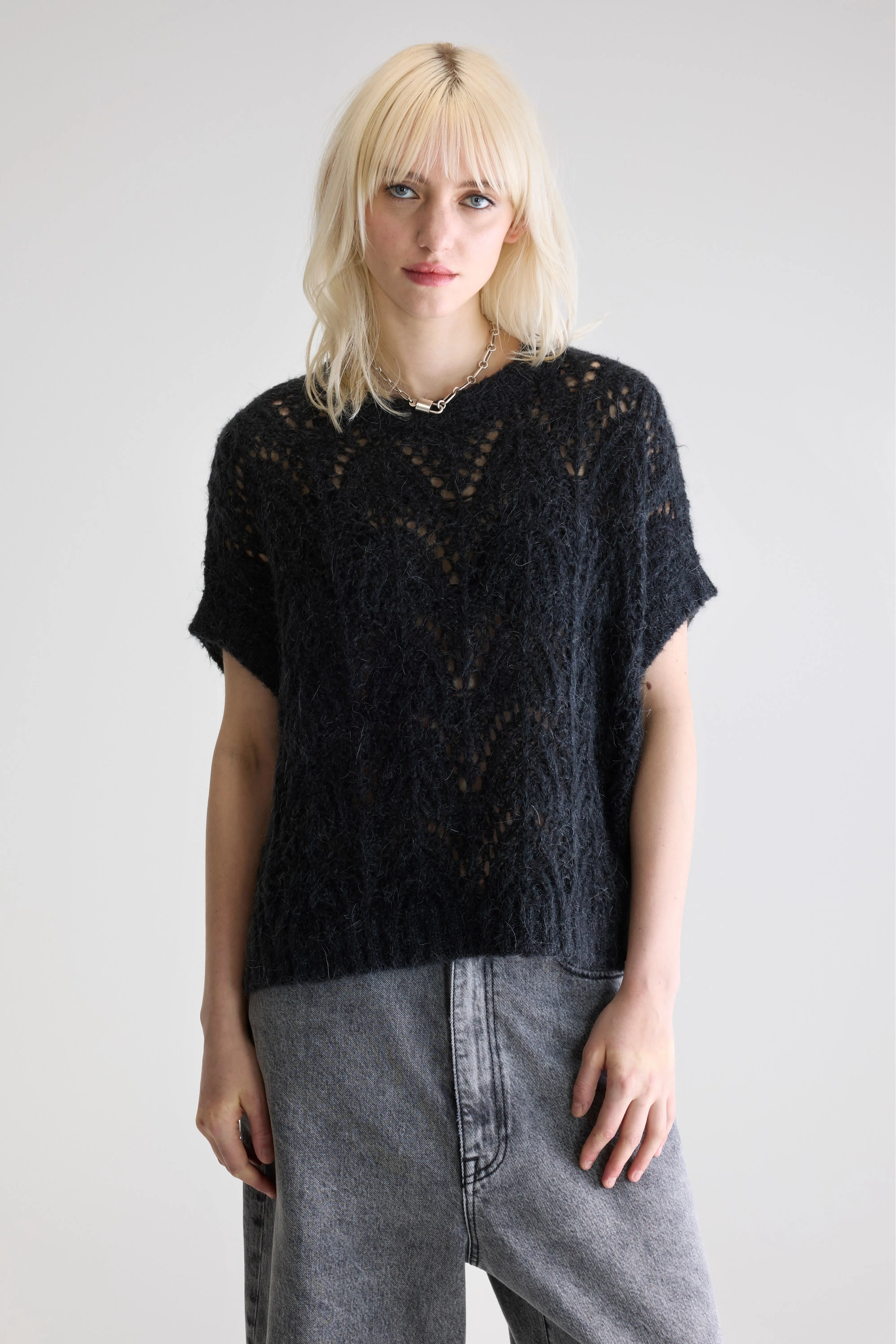 Sweatshirt Sans Manches Noffy - Black / Charcoal / Meteorite Pour Femme | Bellerose